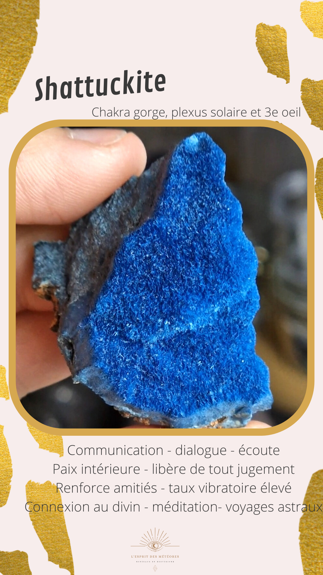 Galet Shattuckite et Malachite du Congo n°1