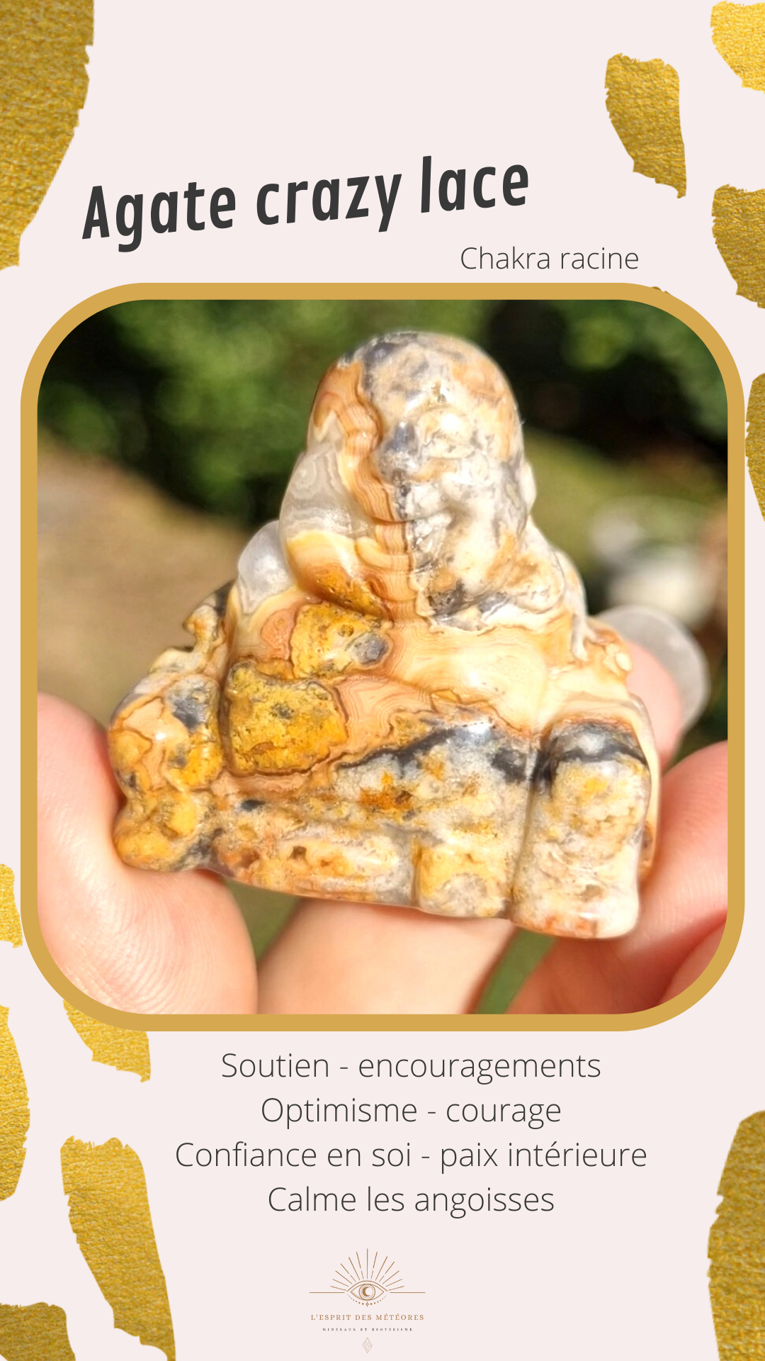Grande tranche d'Agate Crazy Lace n°3