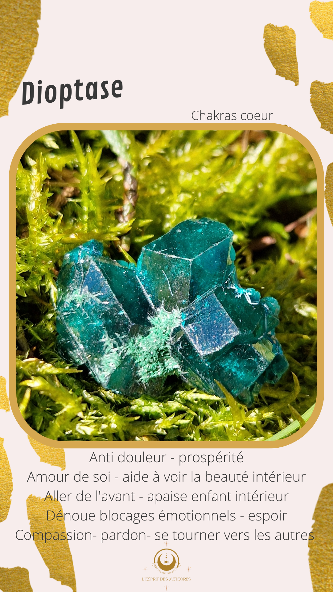 Dioptase cristallisée F