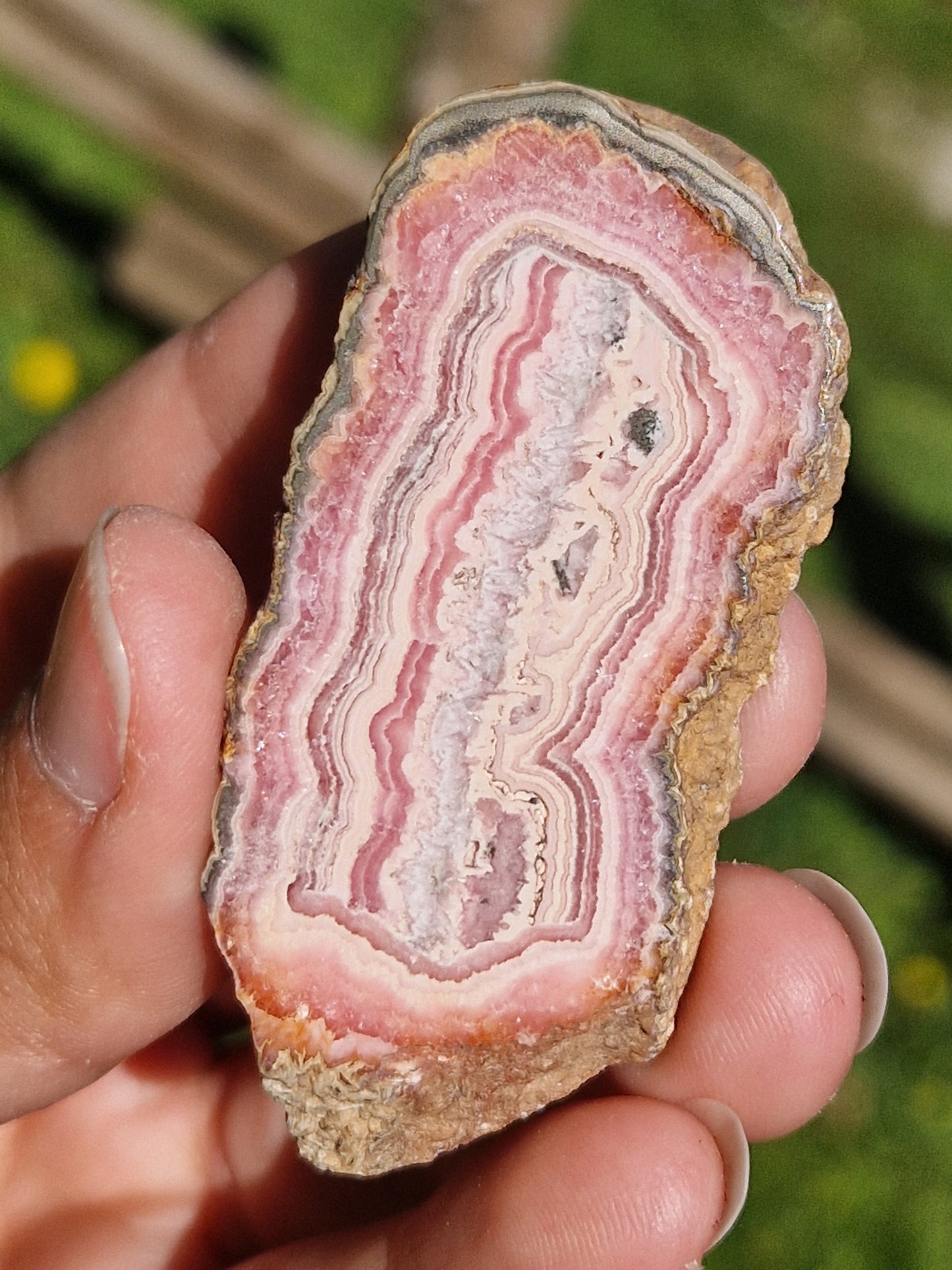 Tranche Rhodochrosite stalactite 8