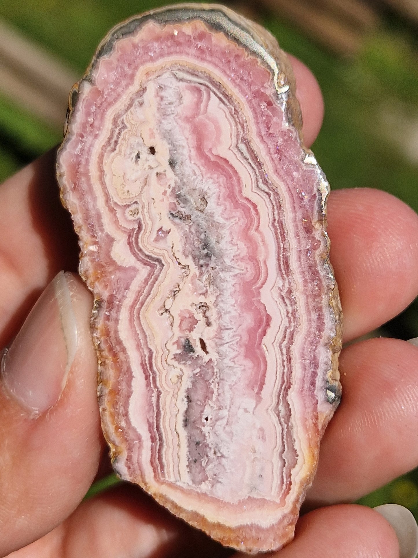 Tranche Rhodochrosite stalactite 8