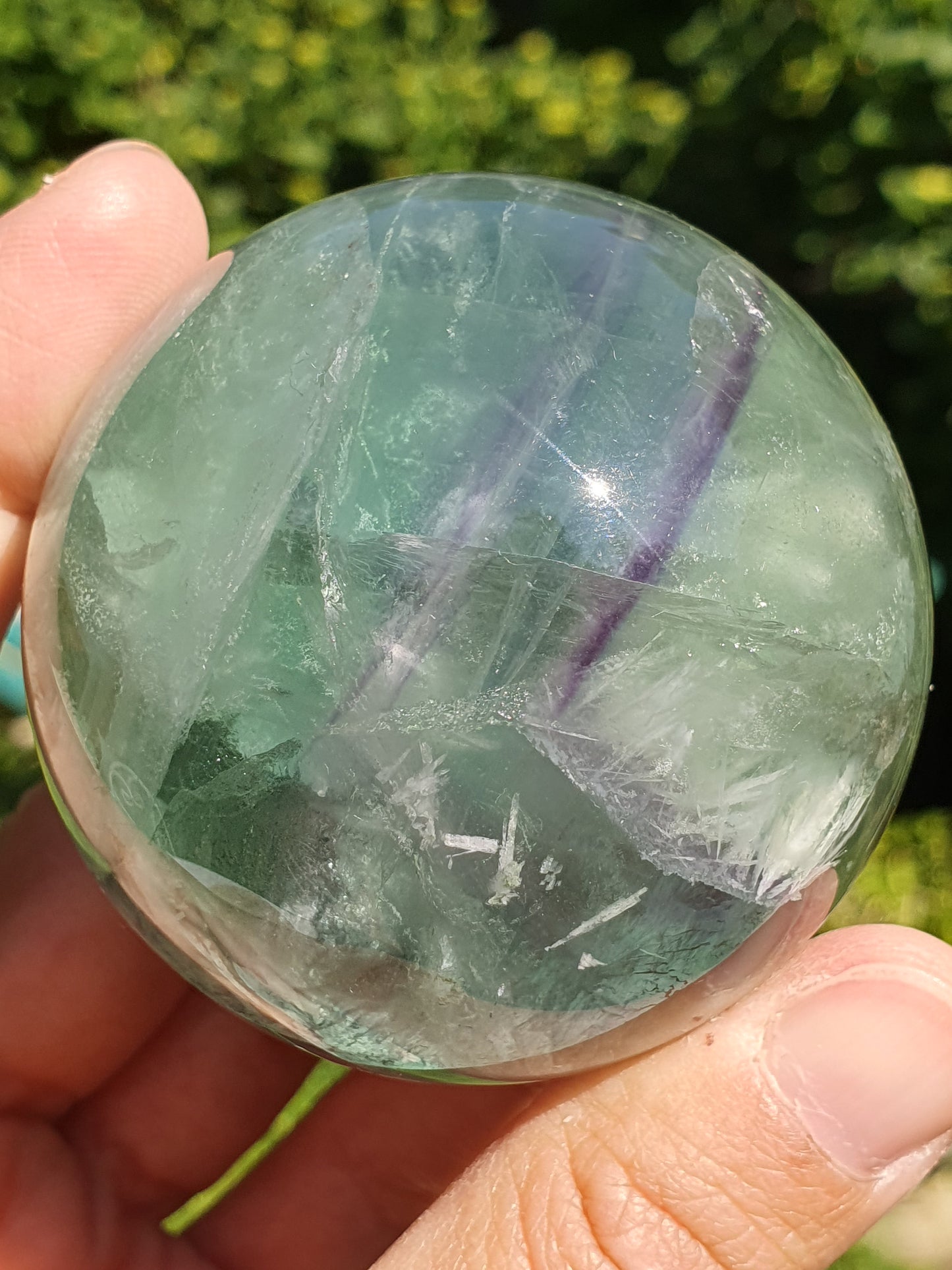 Sphère Fluorite arc en ciel M