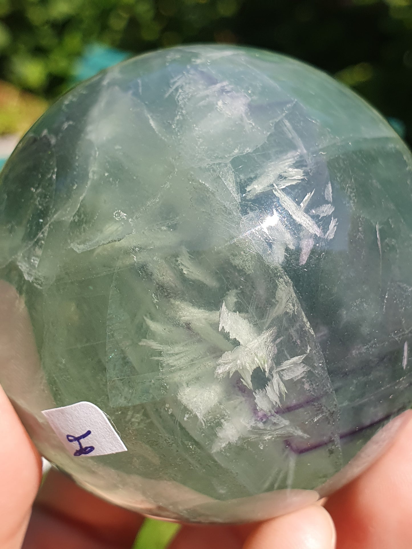 Sphère Fluorite arc en ciel M