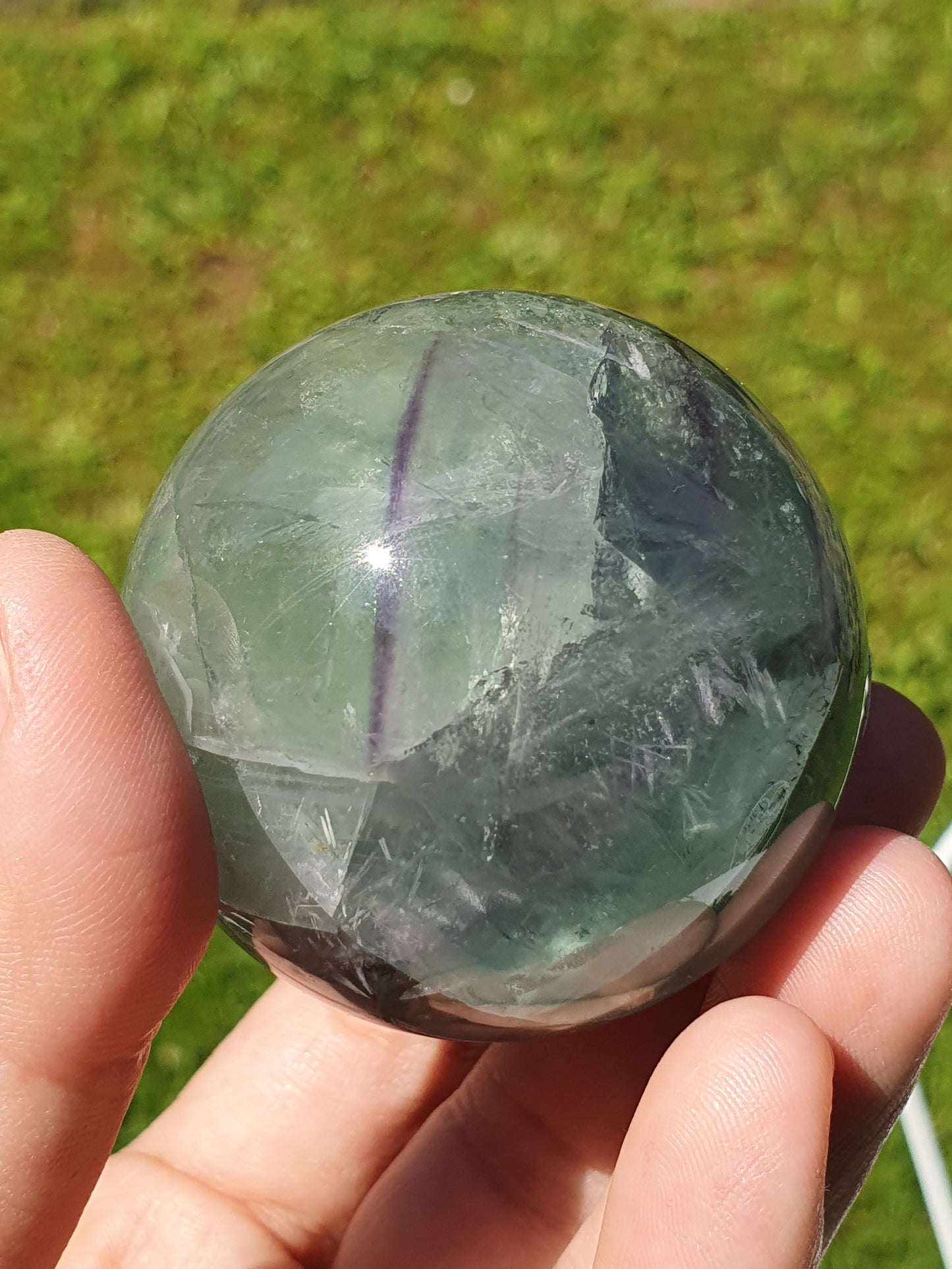 Sphère Fluorite arc en ciel J