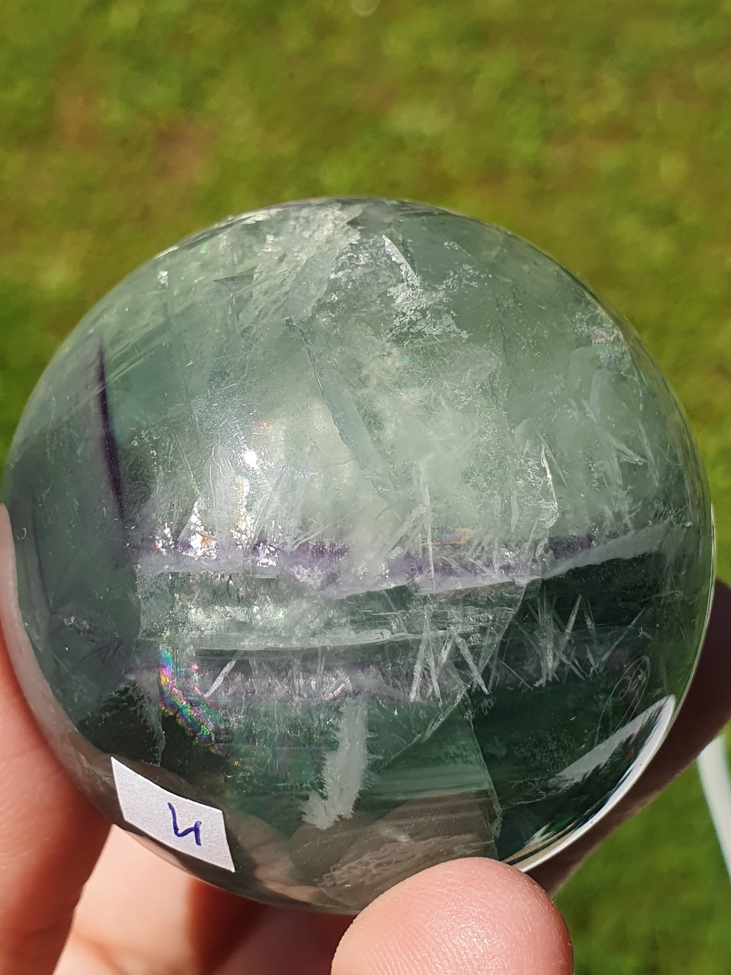 Sphère Fluorite arc en ciel J