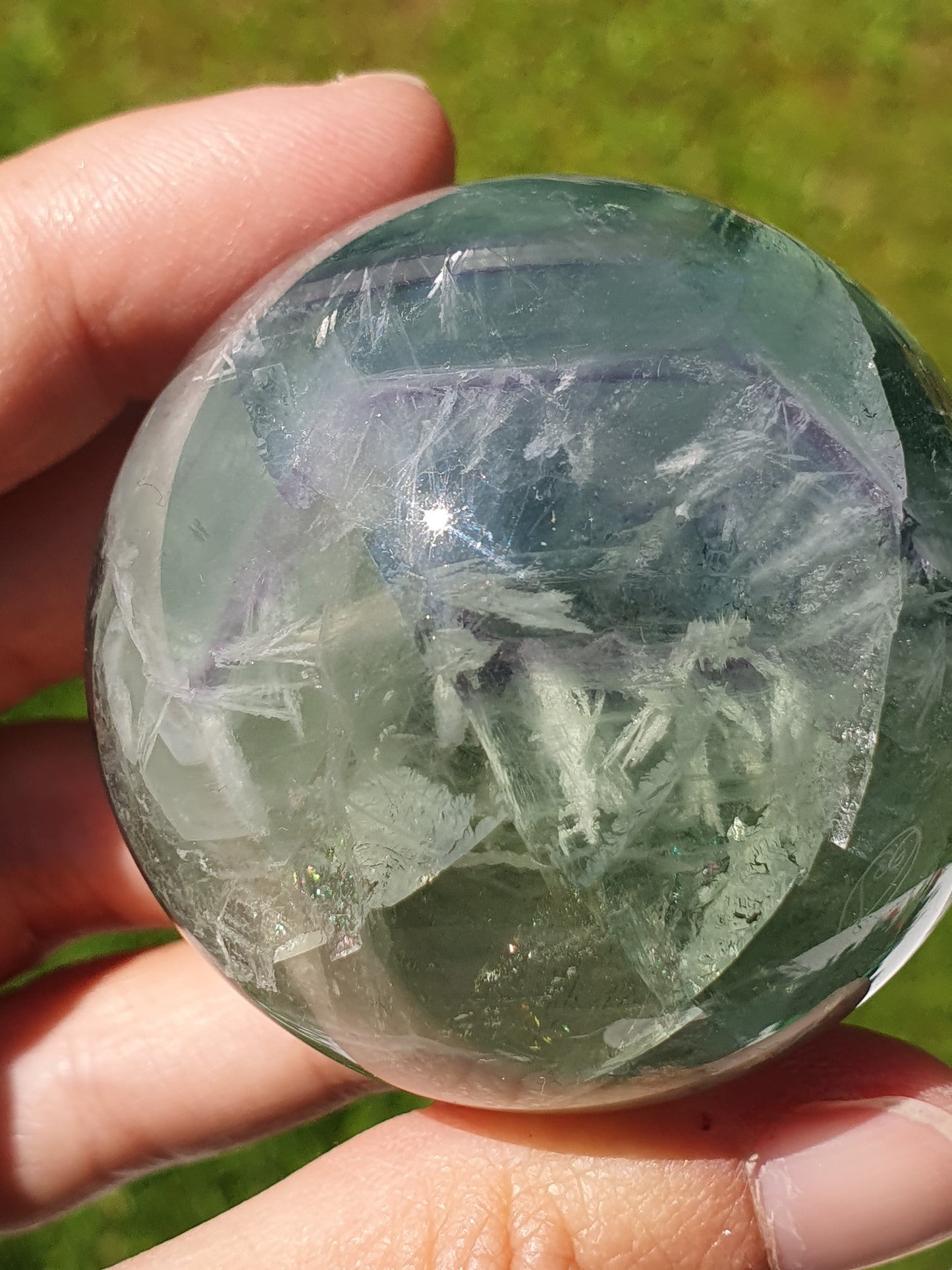 Sphère Fluorite arc en ciel J