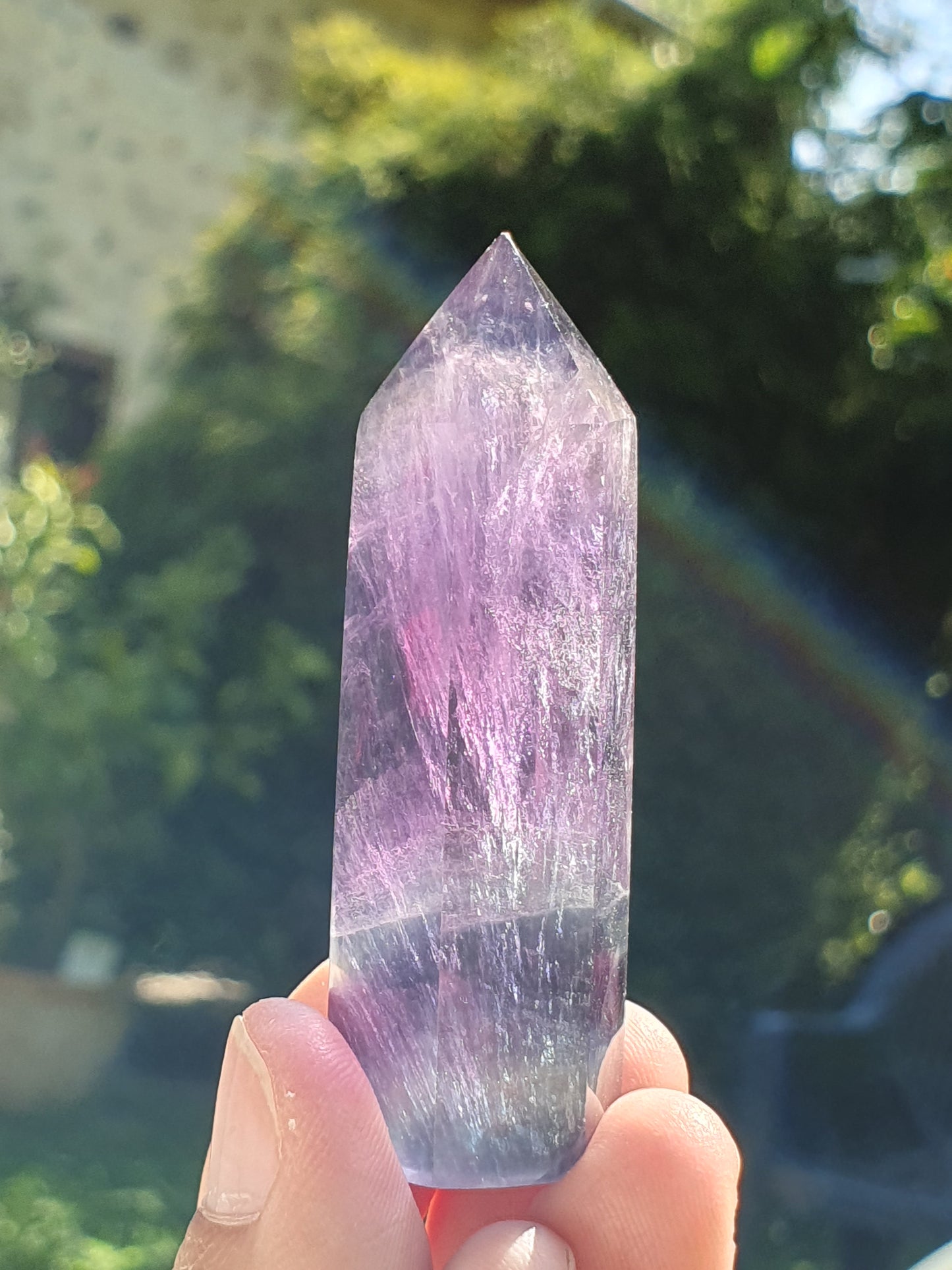 Pointe Fluorite arc en ciel (à choisir)