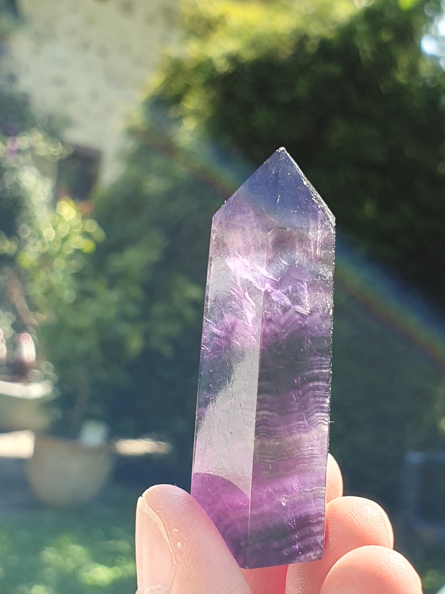 Pointe Fluorite arc en ciel (à choisir)