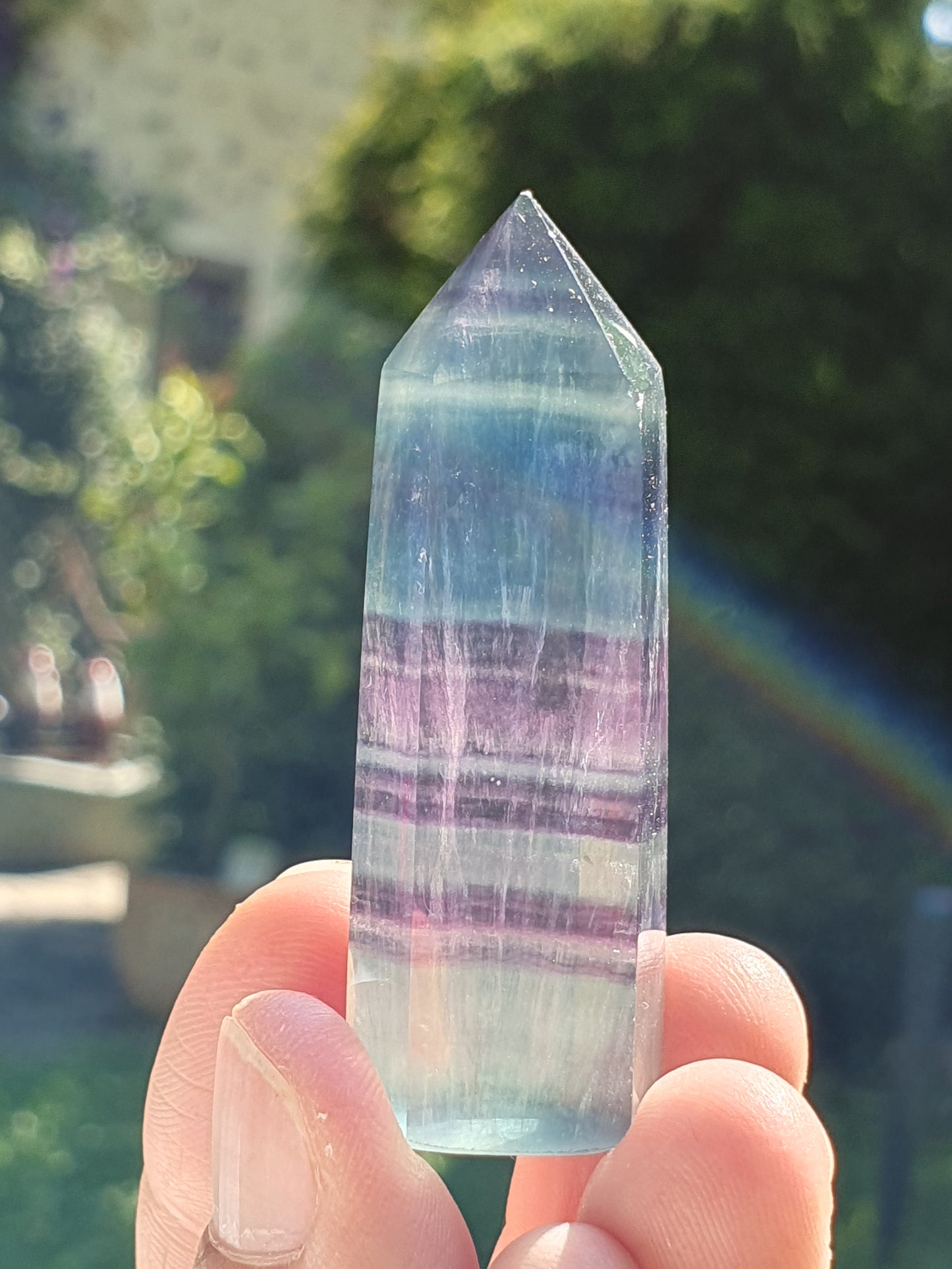 Pointe Fluorite arc en ciel (à choisir)