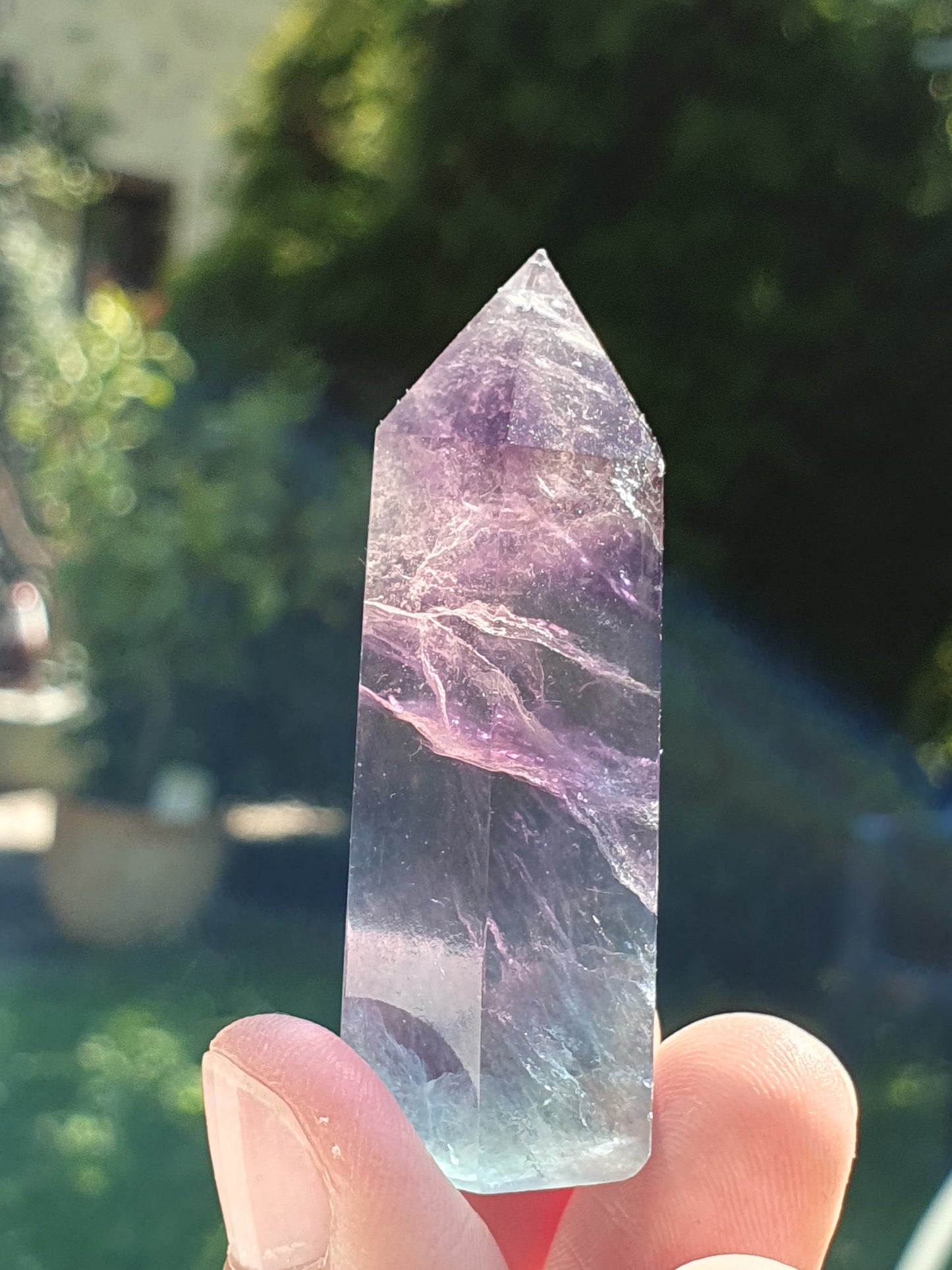 Pointe Fluorite arc en ciel (à choisir)