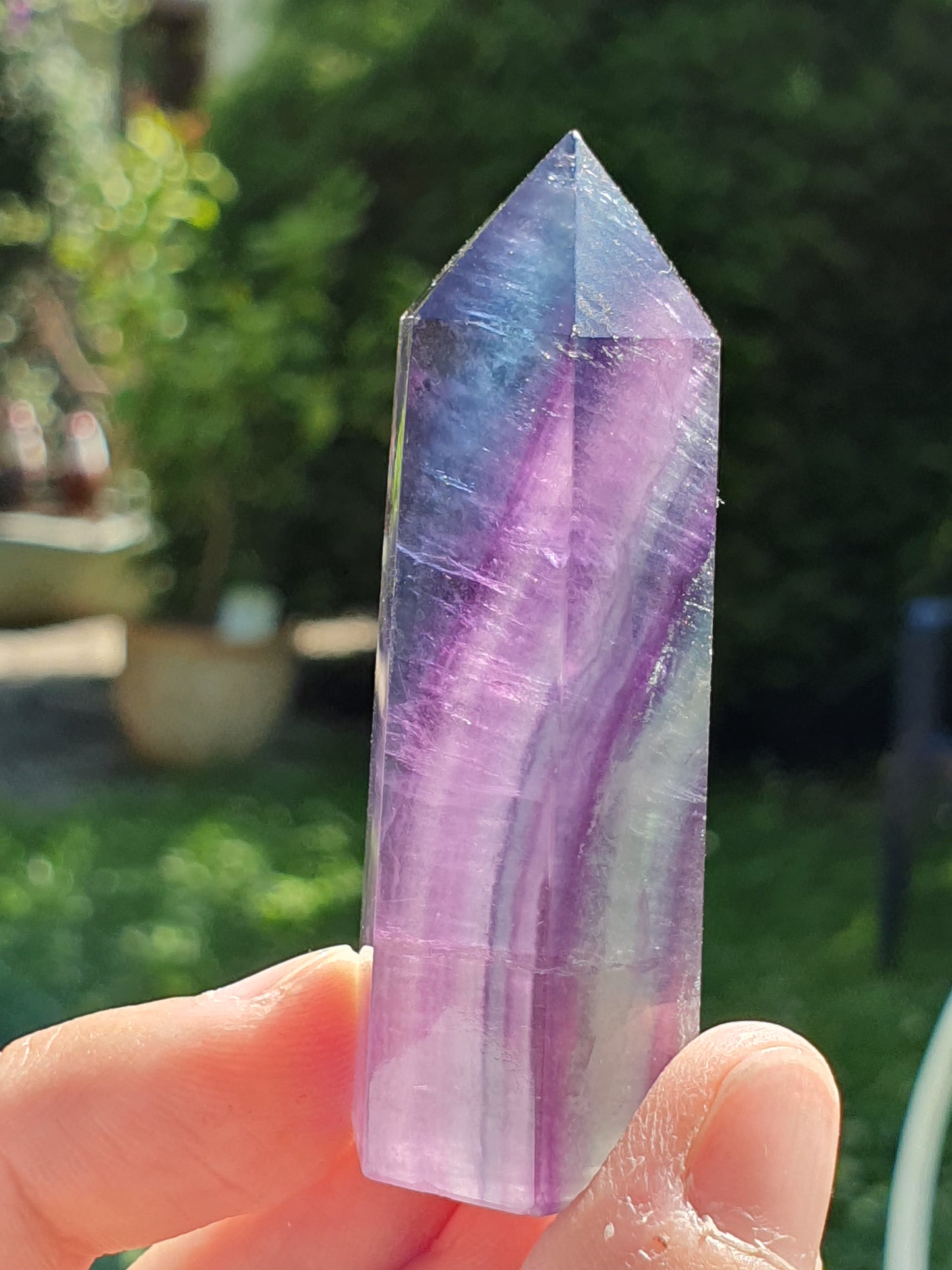 Pointe Fluorite arc en ciel (à choisir)