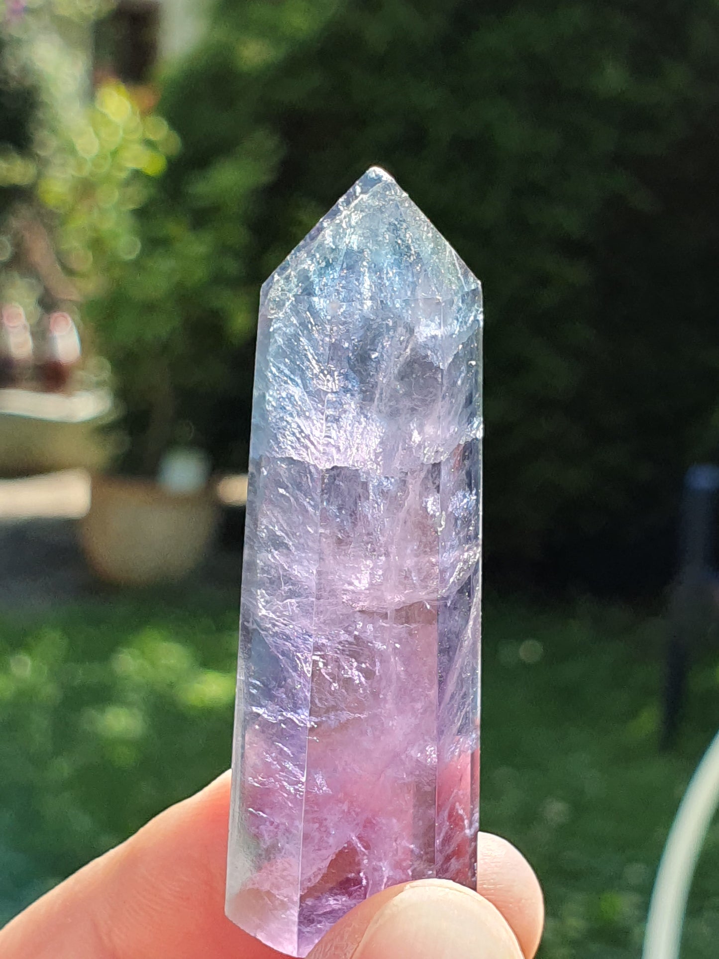 Pointe Fluorite arc en ciel (à choisir)