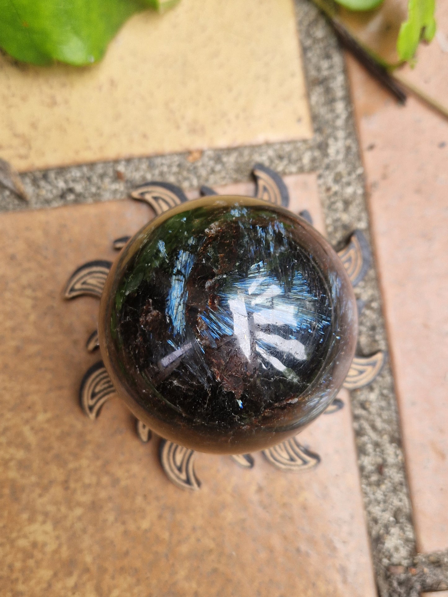 Socle soleil en bois pour sphère ou œuf