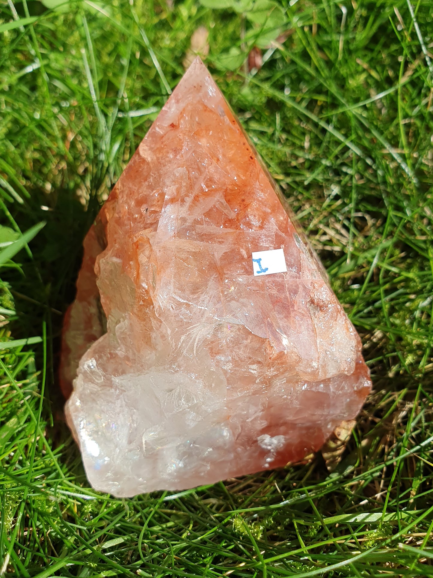 Pointe semi brute Quartz Hématoïde rouge I