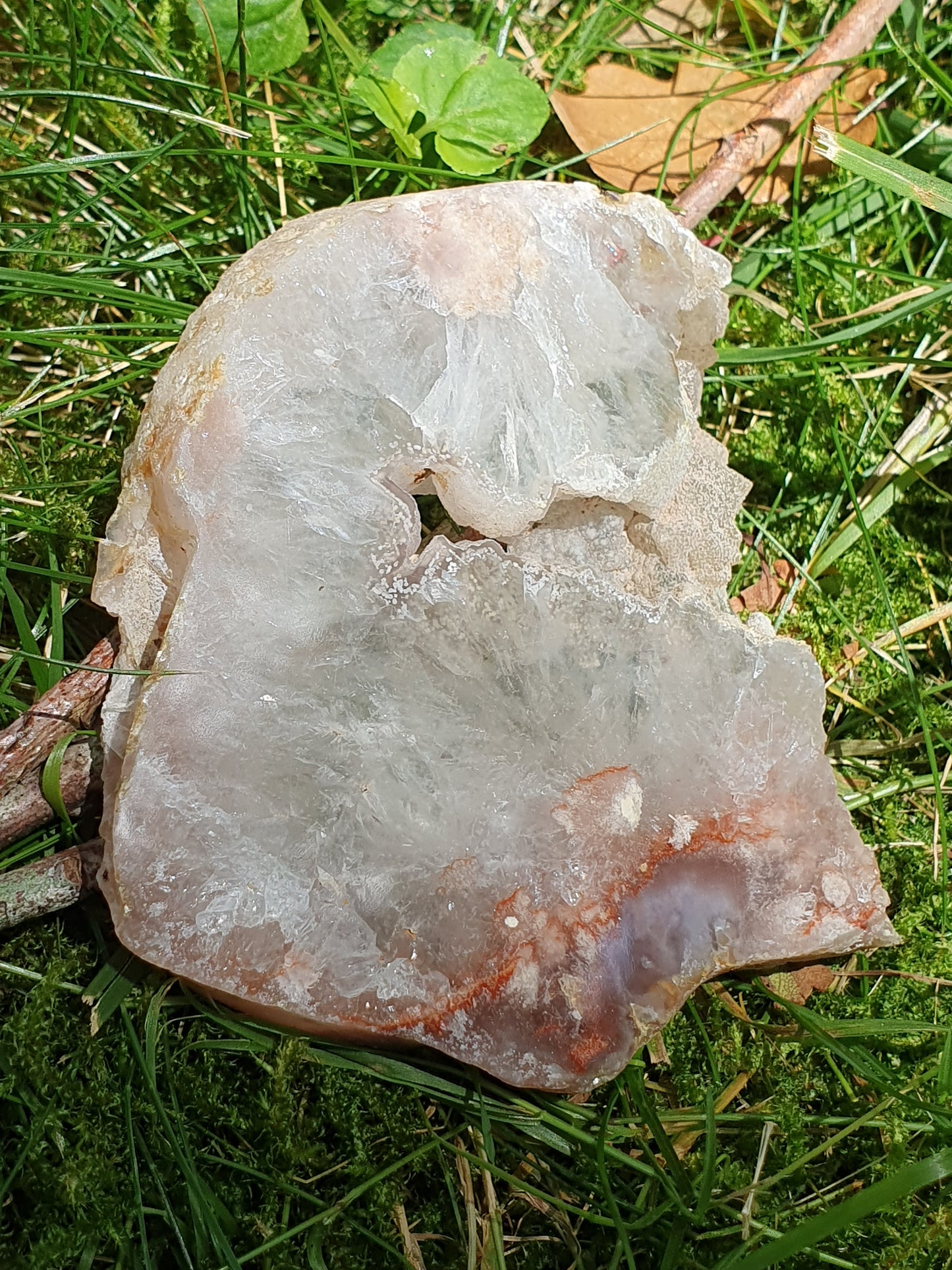 Tranche Agate fleurs n°8