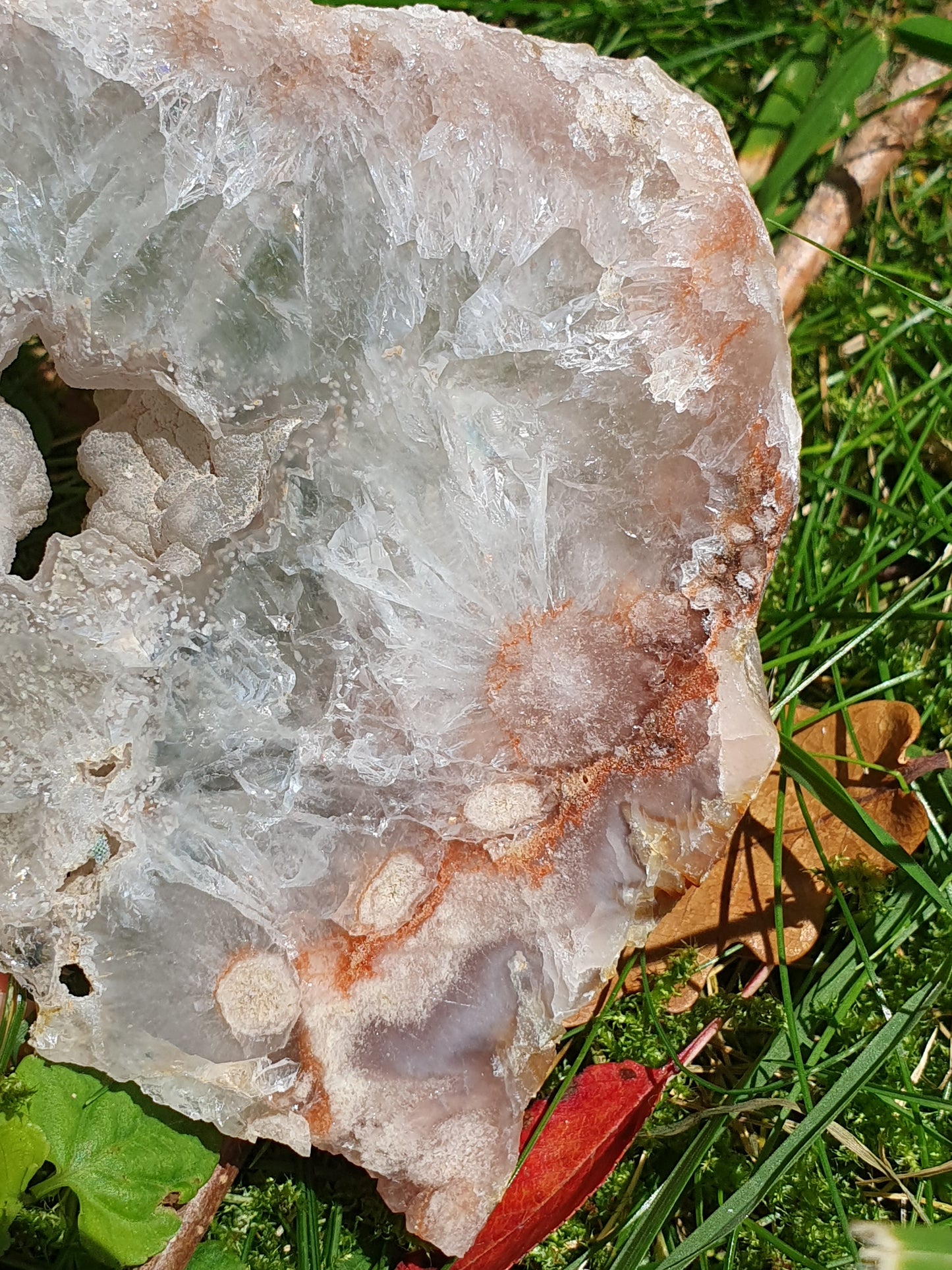 Tranche Agate fleurs n°8