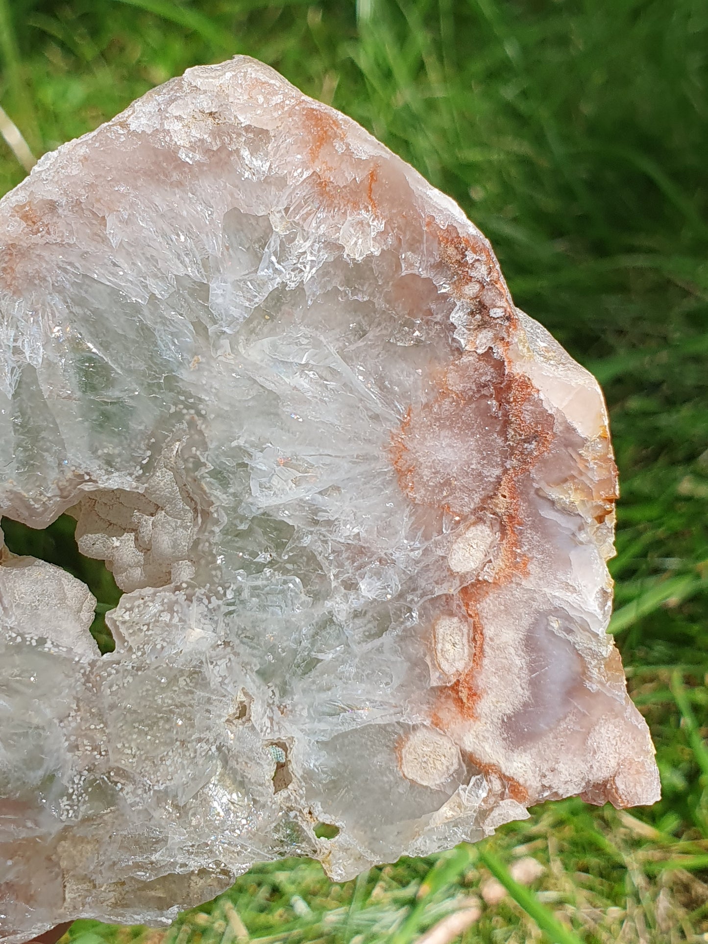 Tranche Agate fleurs n°8