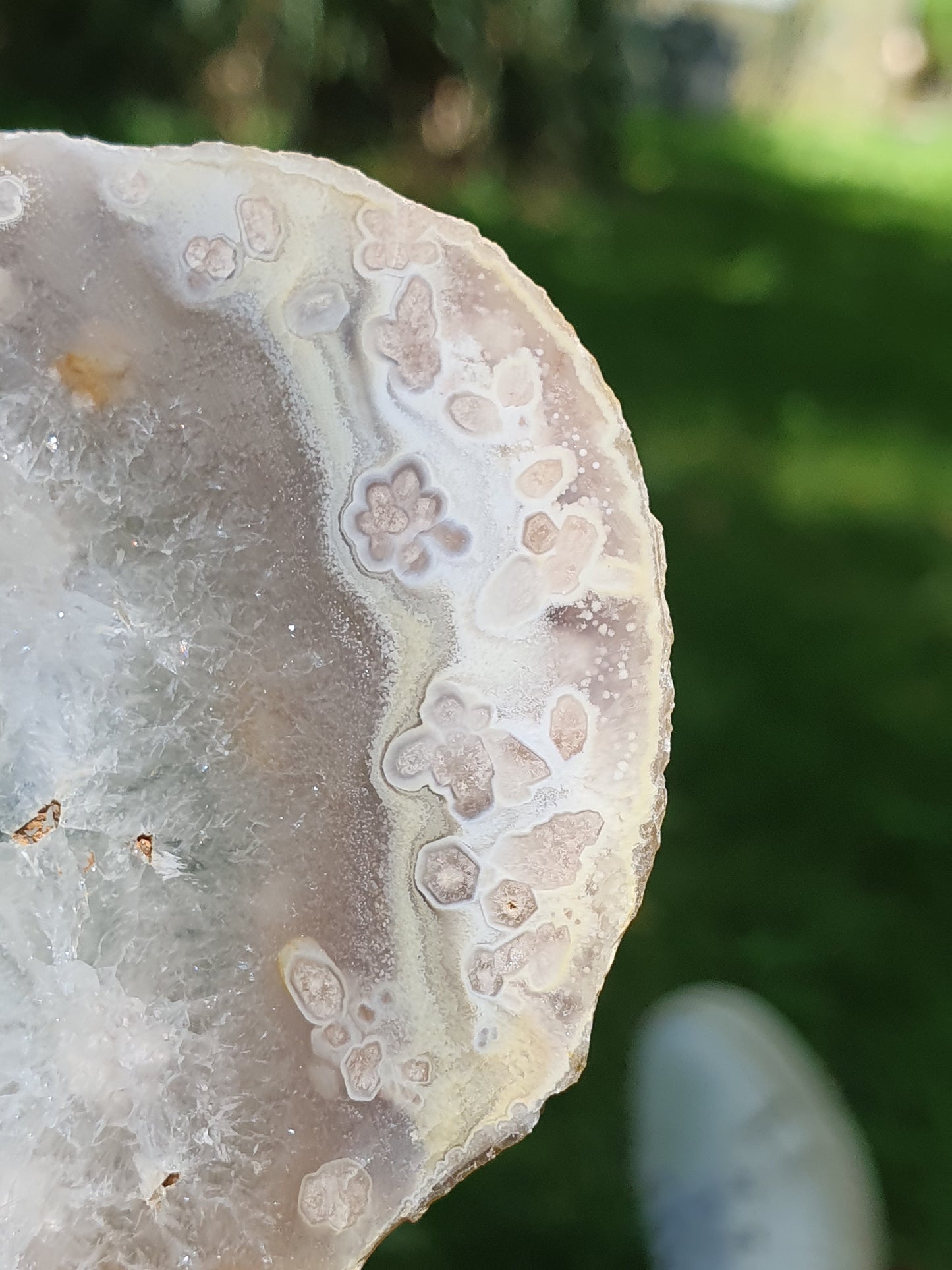 Tranche Agate fleurs n°10