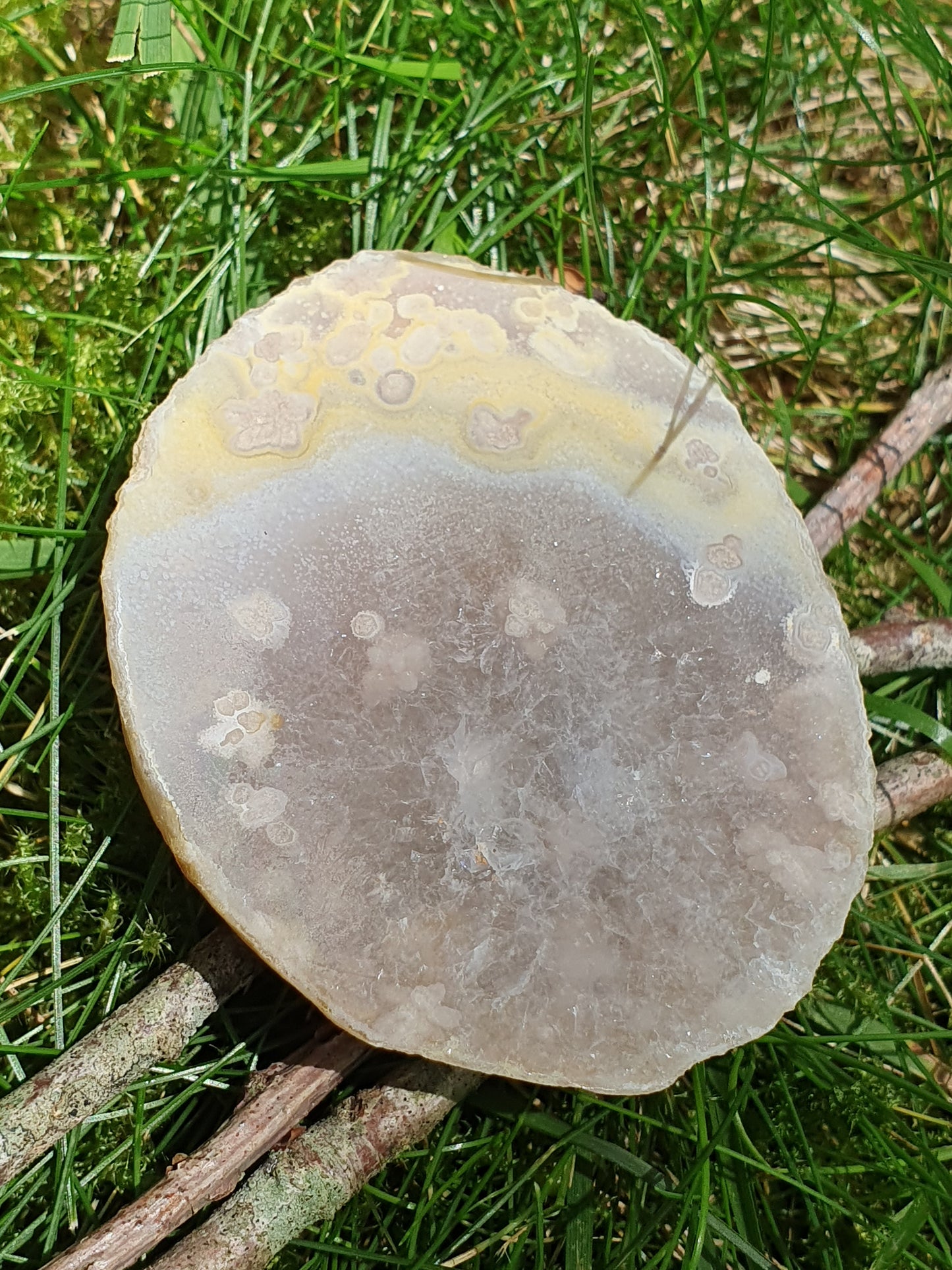 Tranche Agate fleurs n°11
