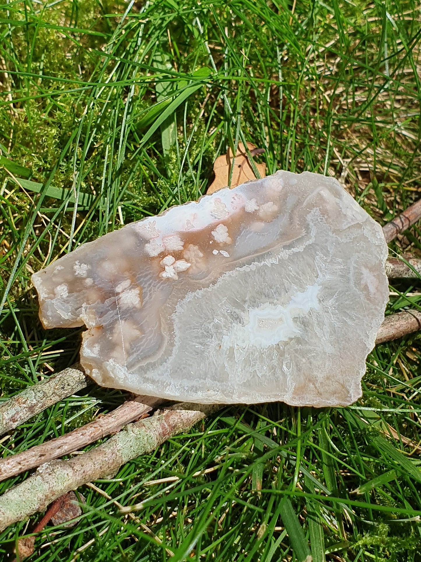 Tranche Agate fleurs n°13