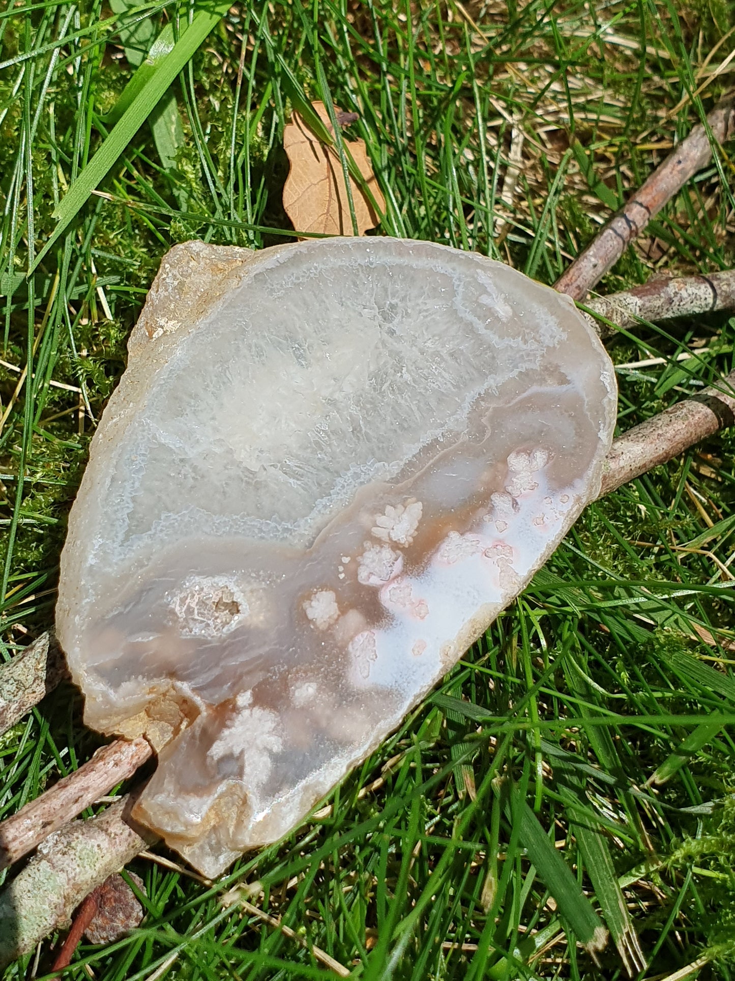 Tranche Agate fleurs n°13
