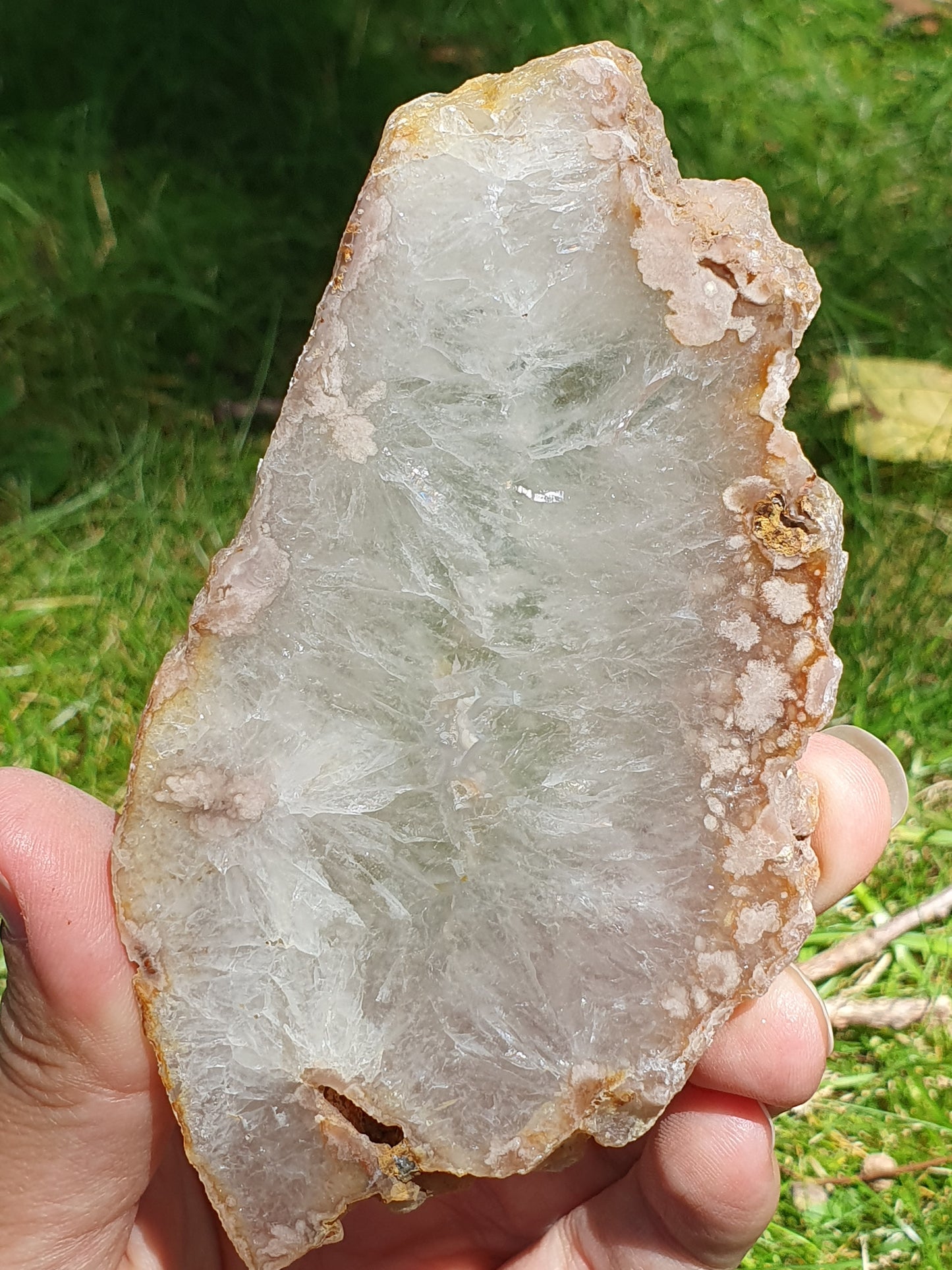 Tranche Agate fleurs n°17