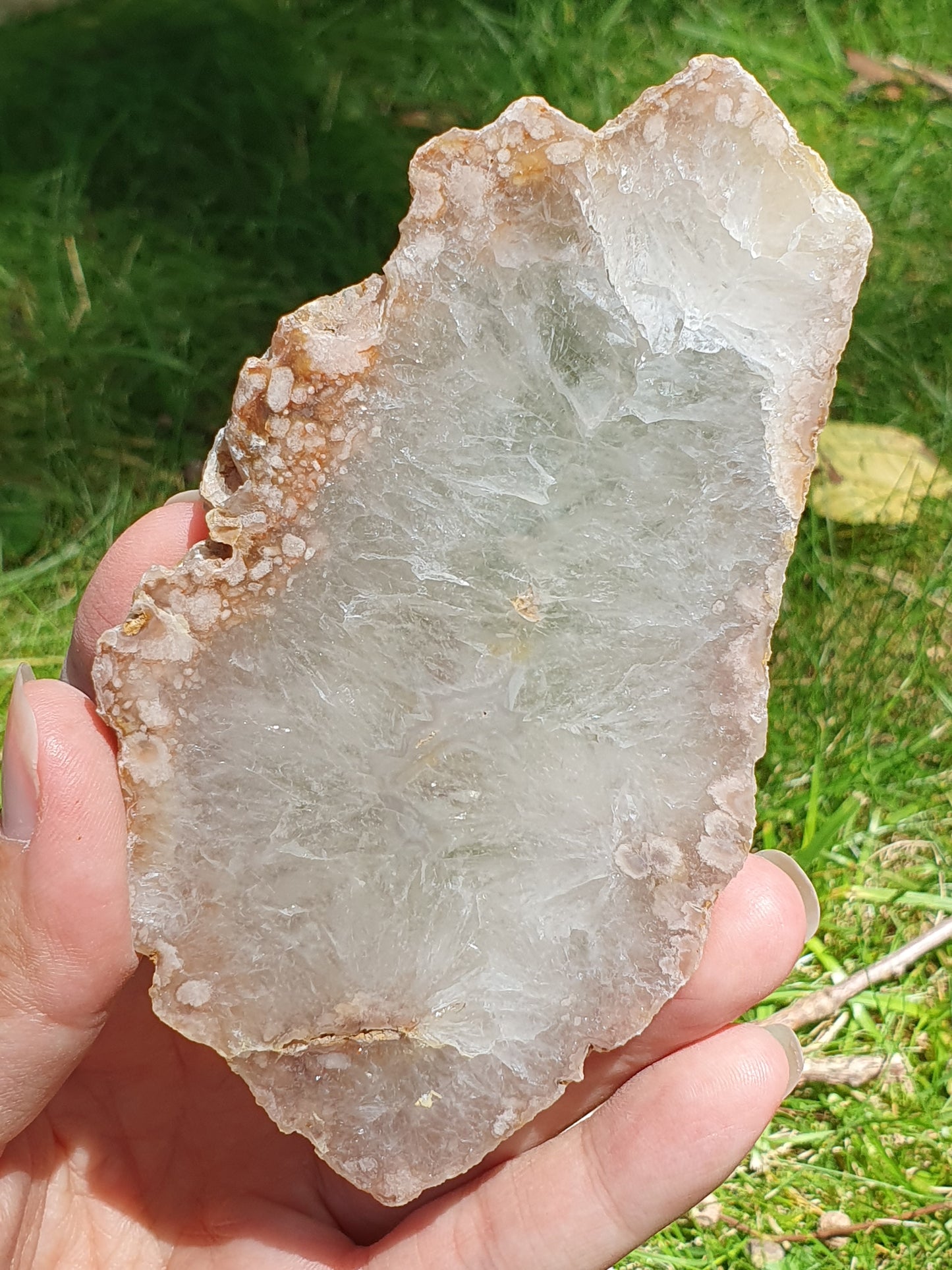 Tranche Agate fleurs n°17