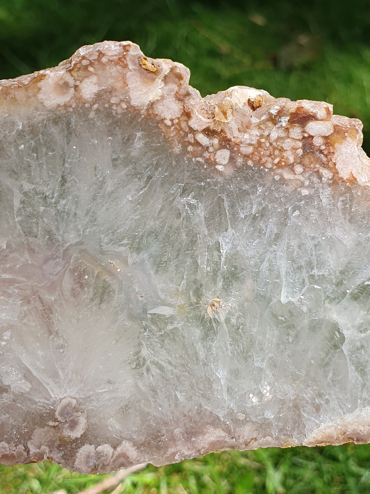 Tranche Agate fleurs n°17