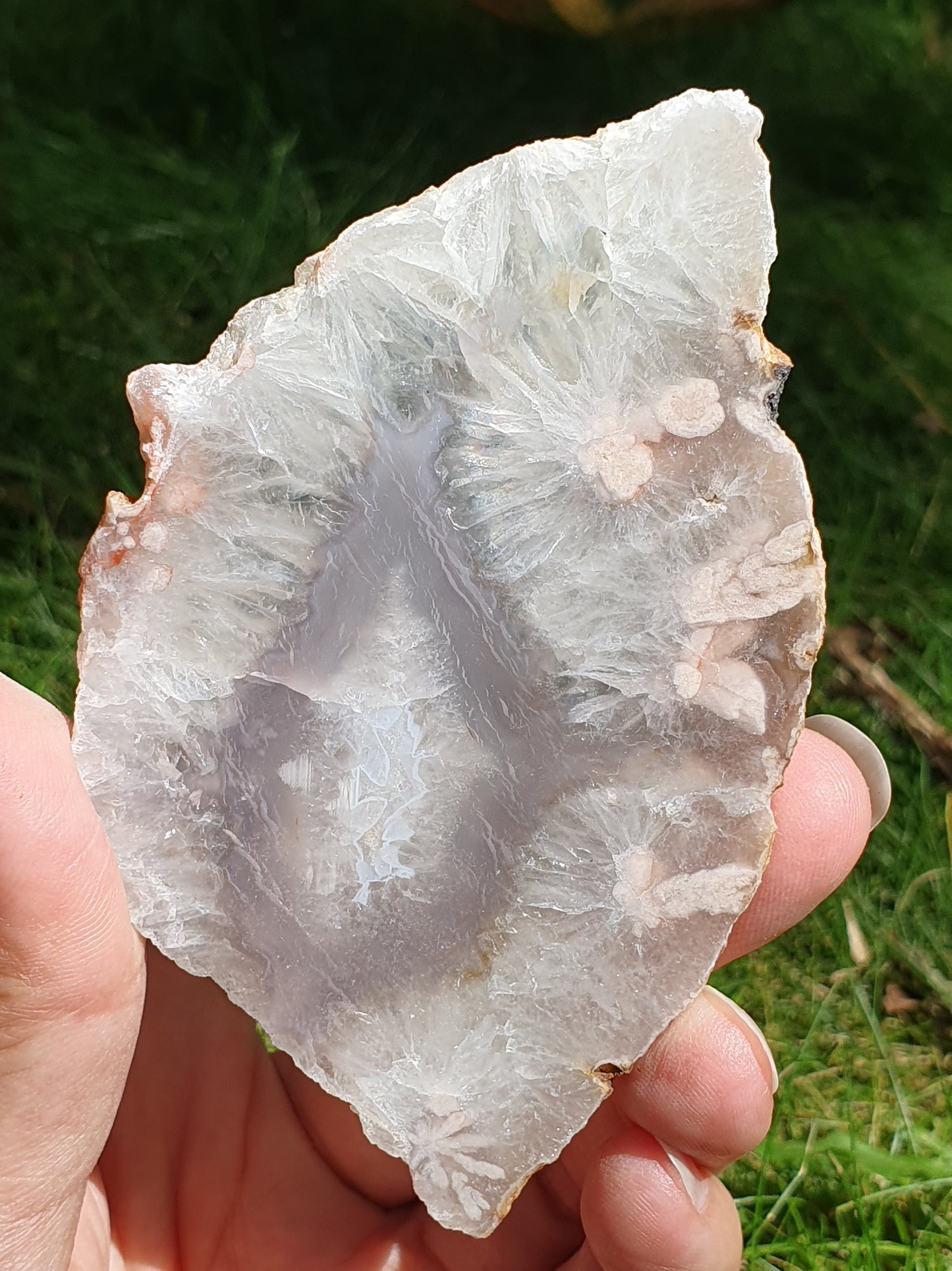 Tranche Agate fleurs n°21