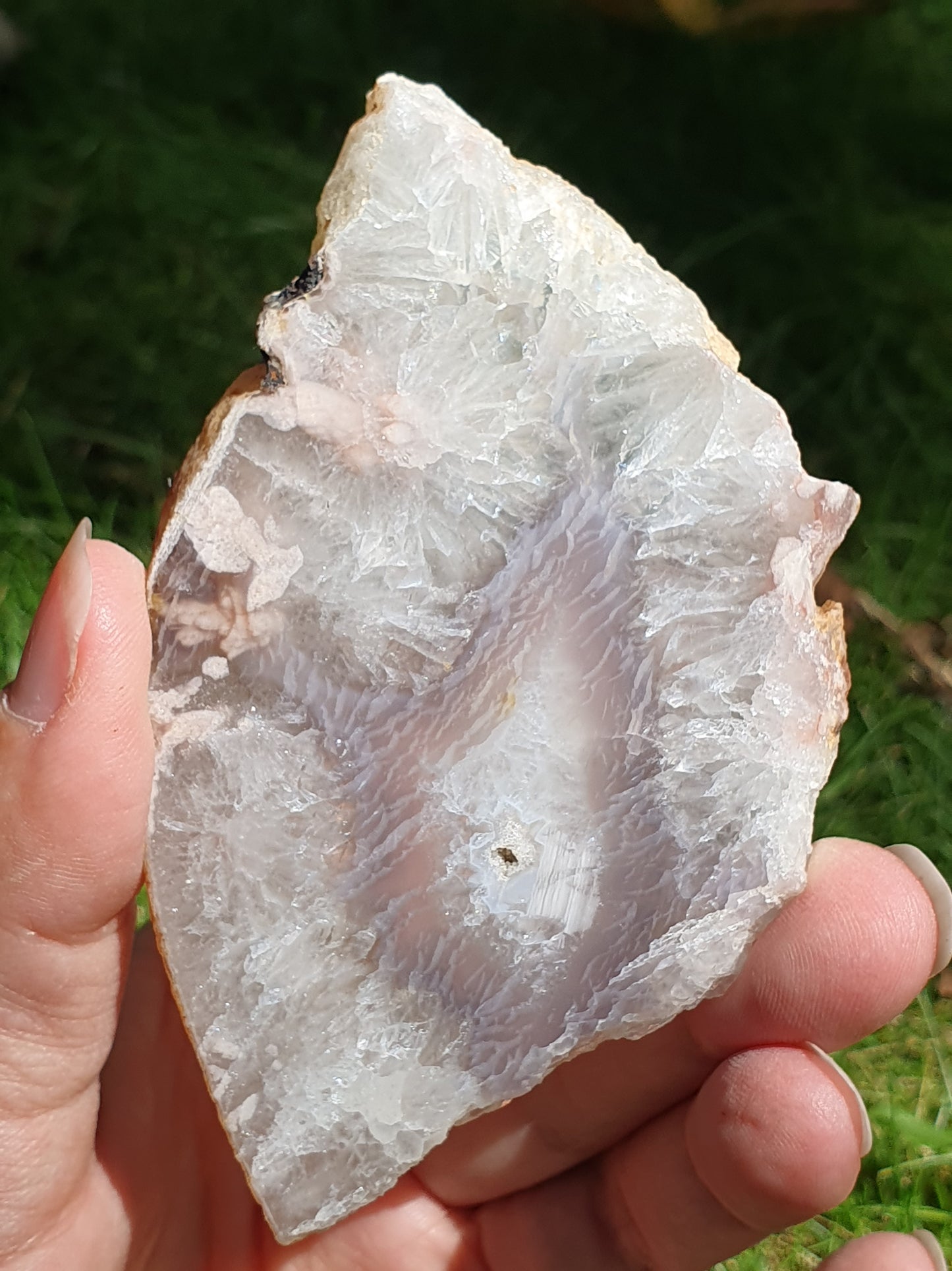 Tranche Agate fleurs n°21