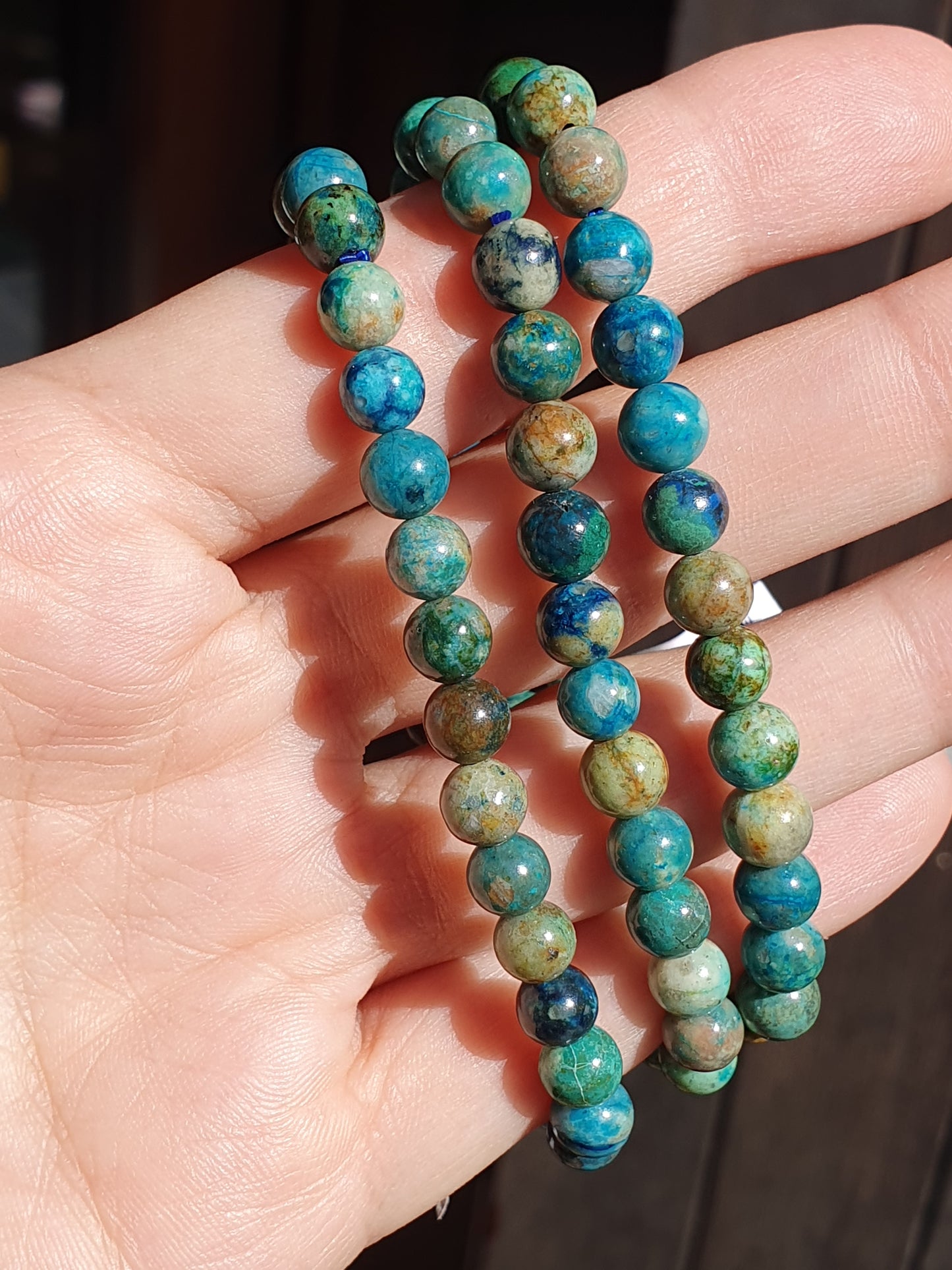 Bracelet Chrysocolle et Shattuckite