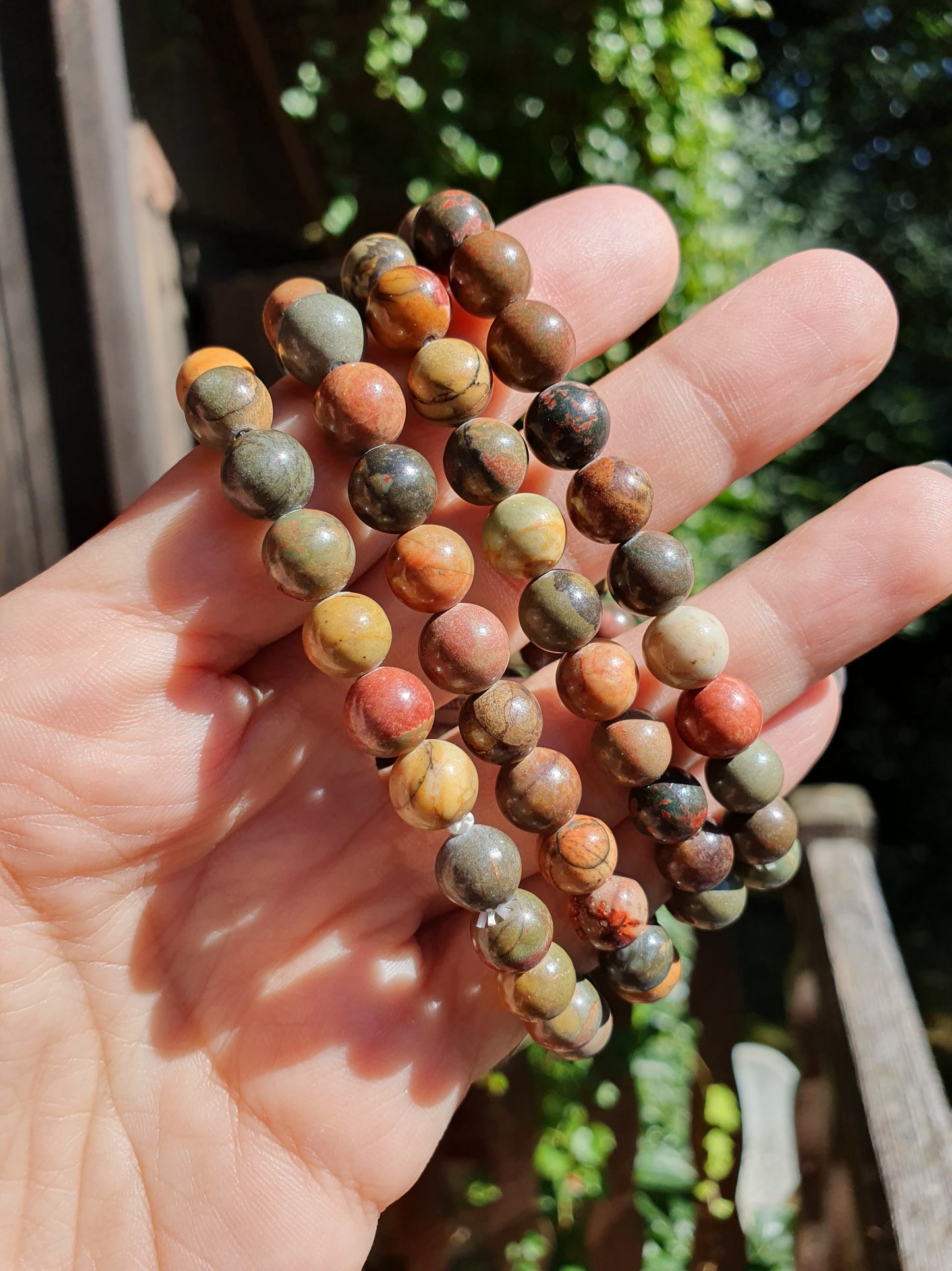 Bracelet Jaspe polychrome
