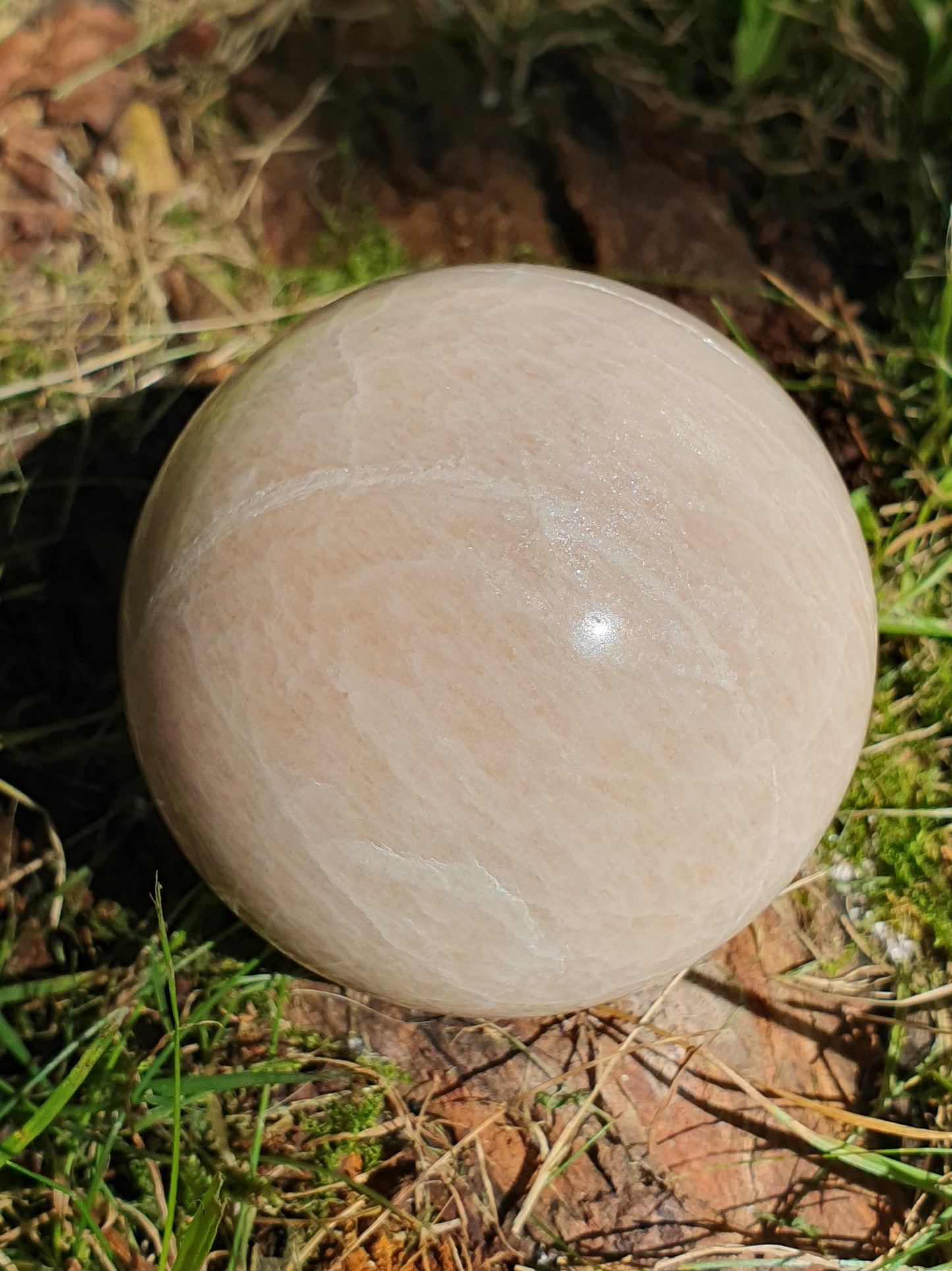 Sphère Pierre de Lune rose