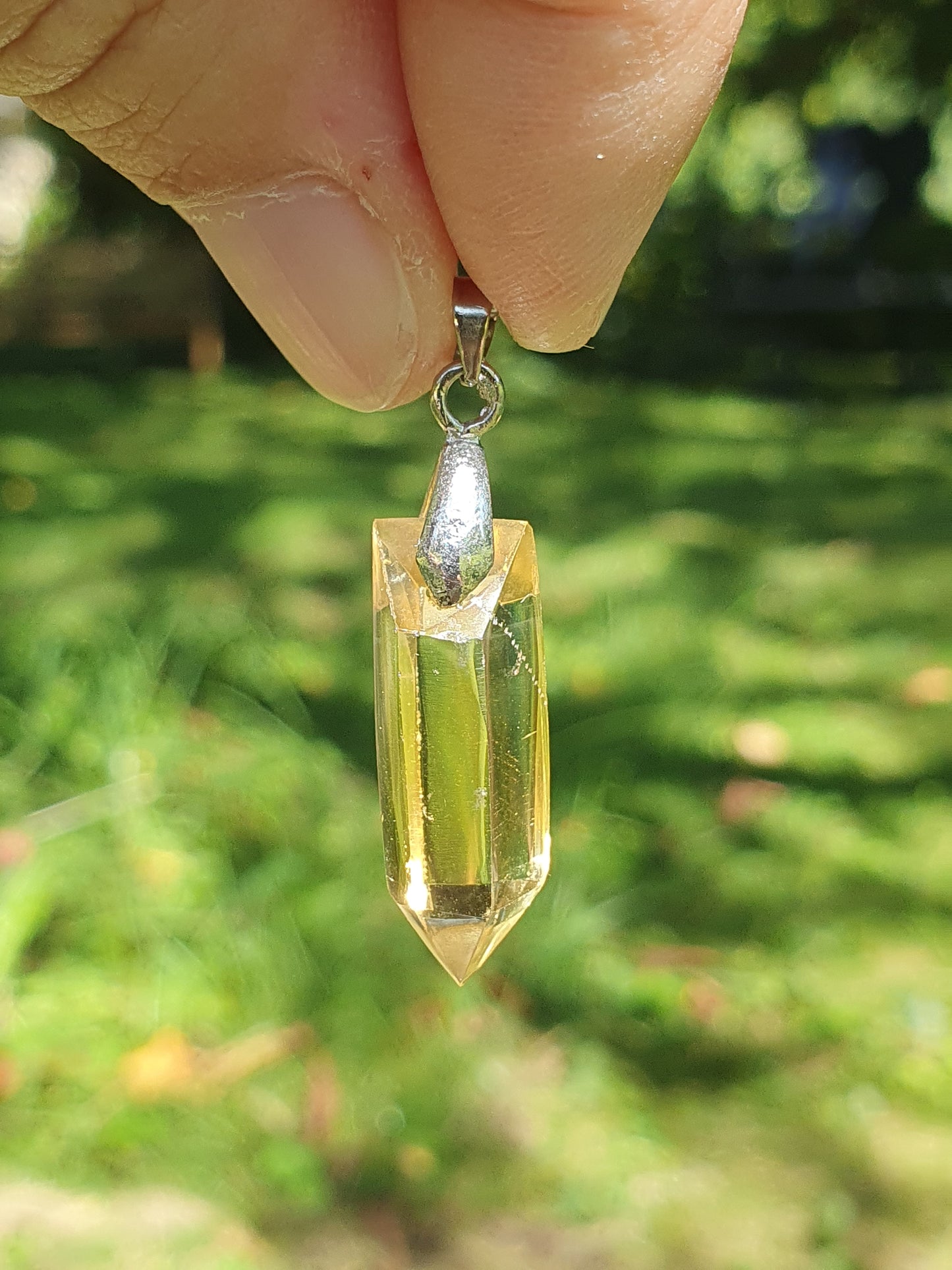 Pendentif pointe Citrine