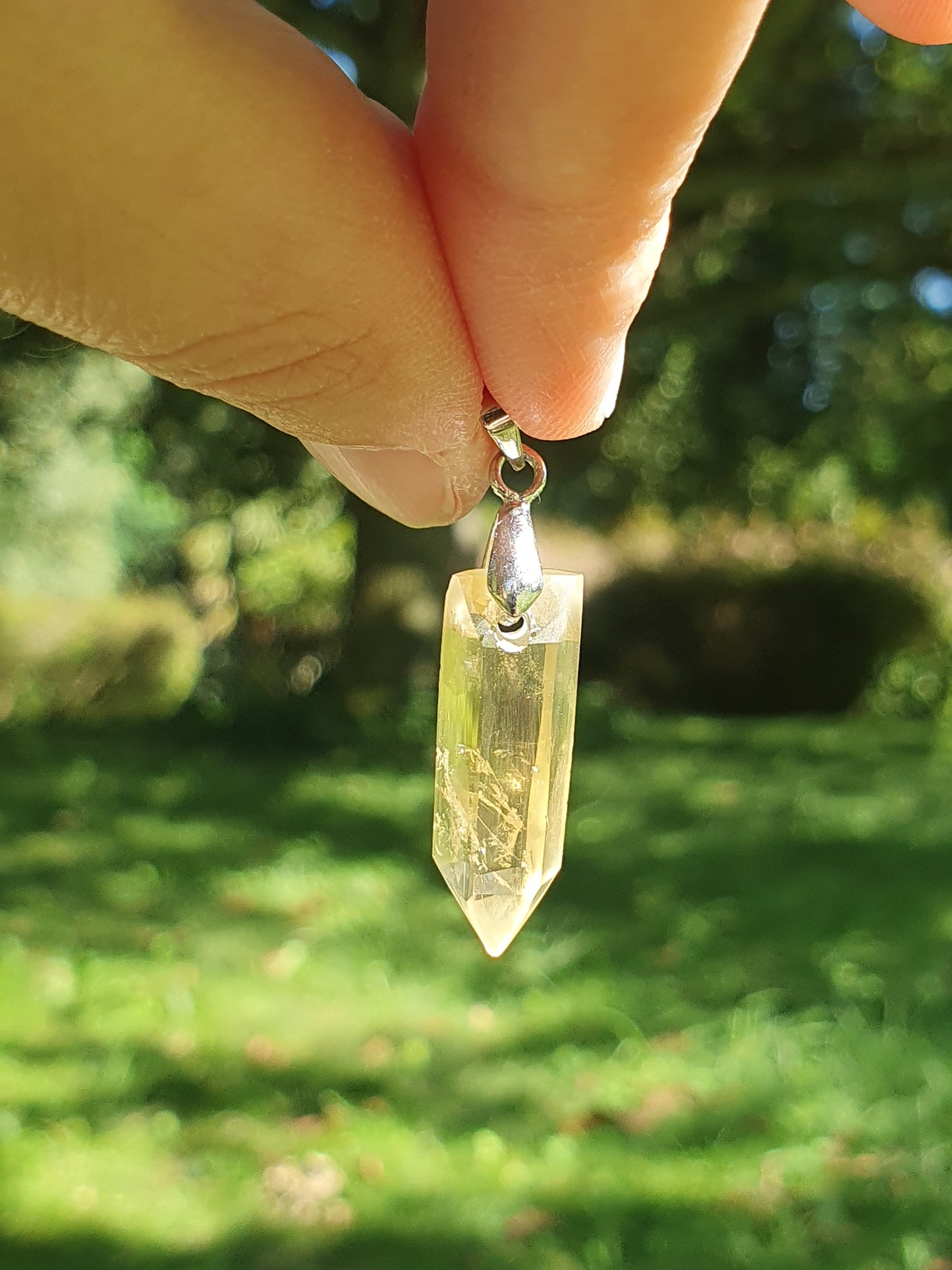 Pendentif pointe Citrine