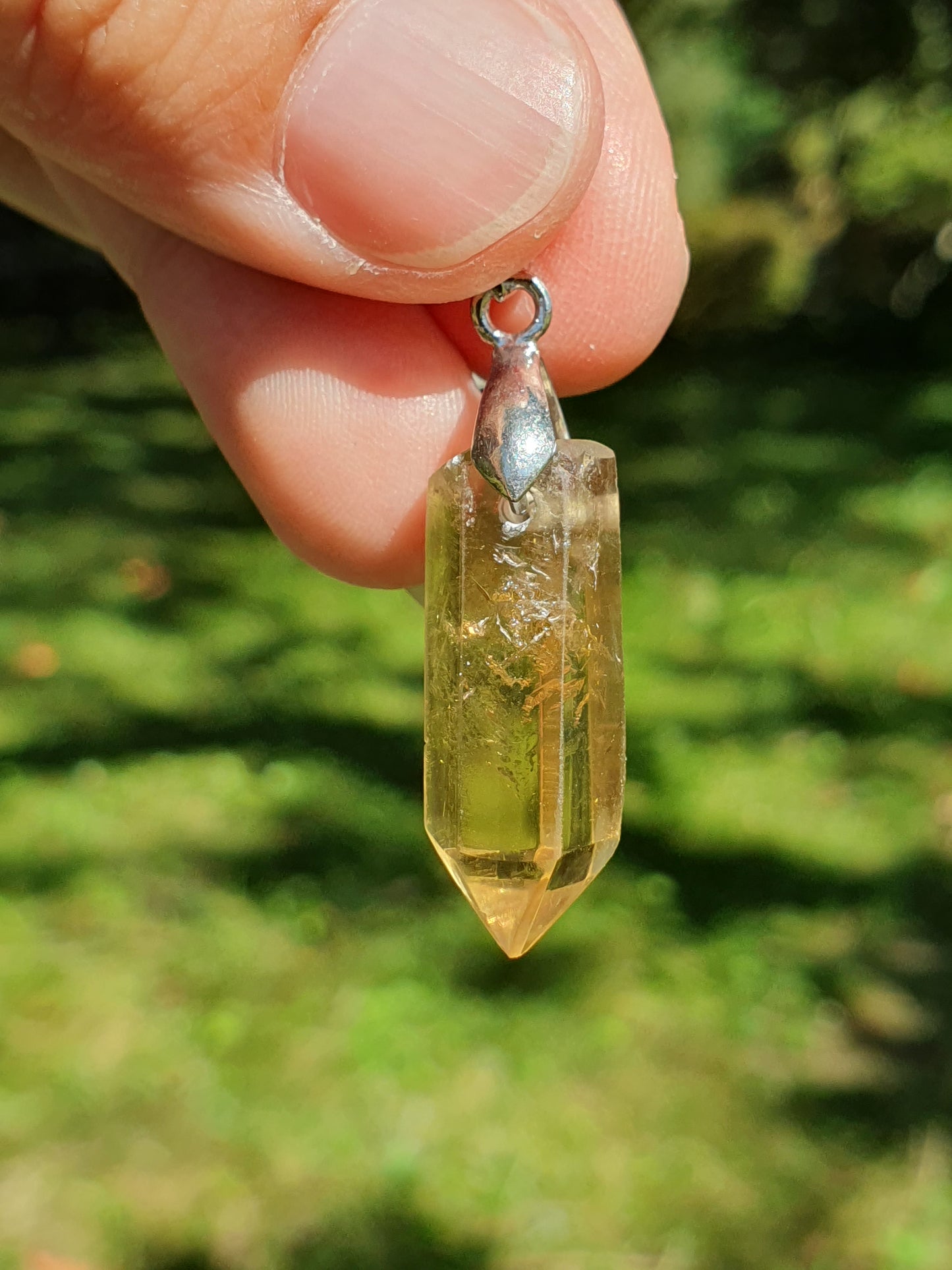 Pendentif pointe Citrine