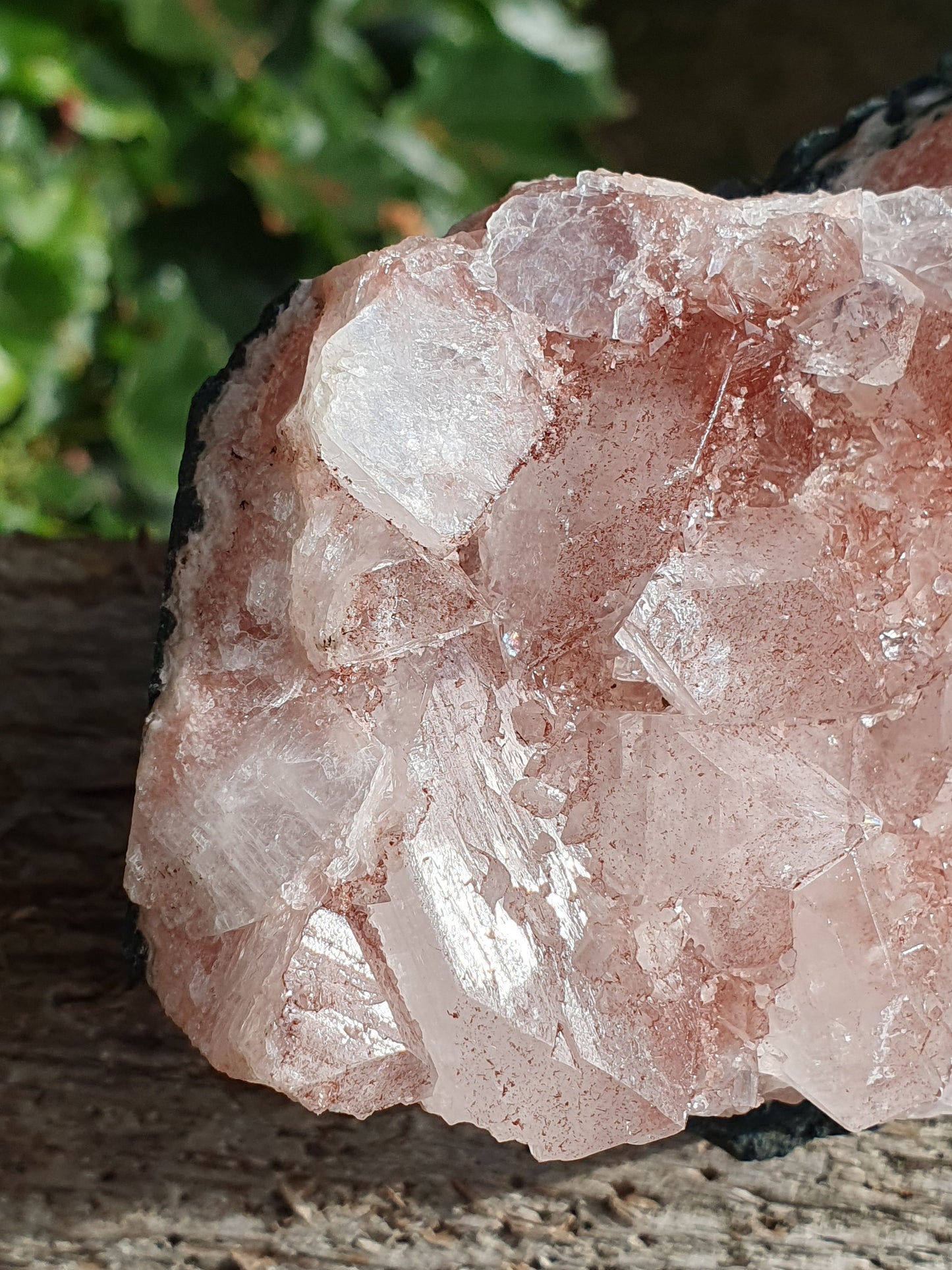 Apophyllite sur Heulandite rose