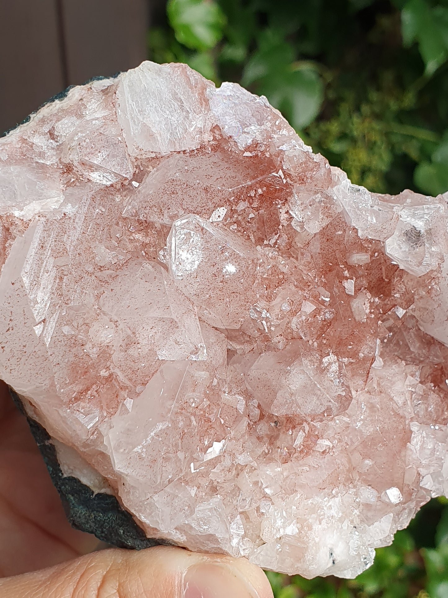 Apophyllite sur Heulandite rose