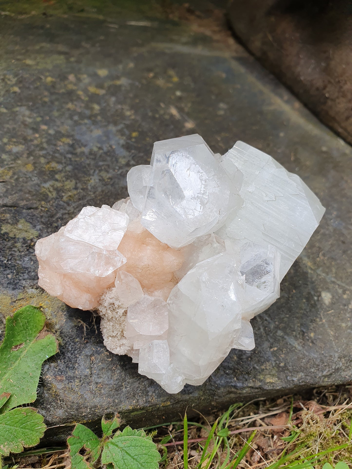 Apophyllite et stilbite sur Calcédoine A6