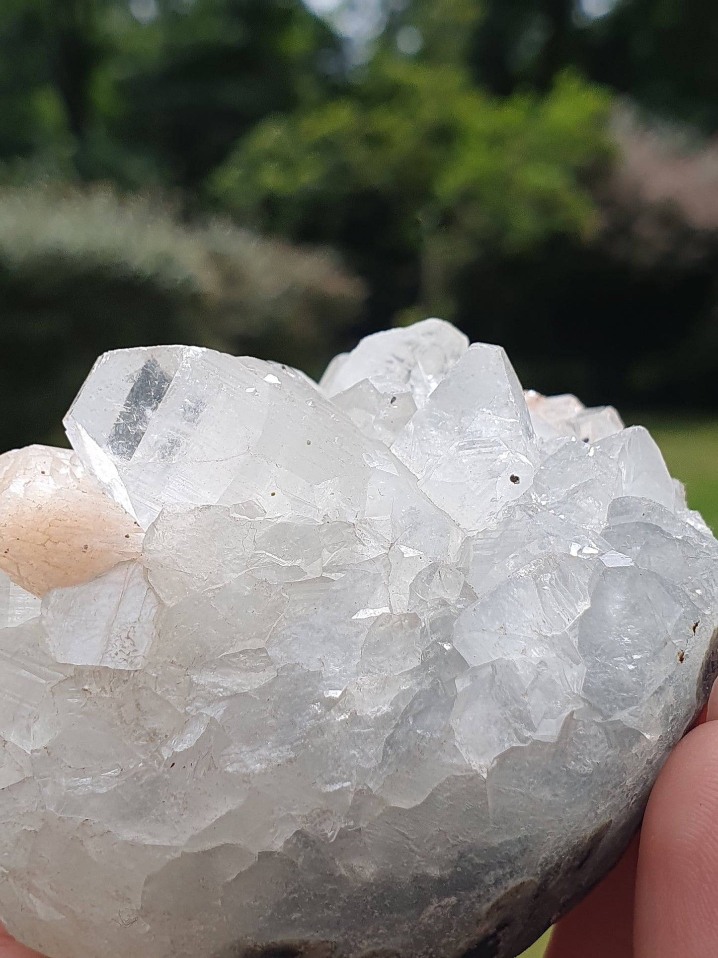 Apophyllite et stilbite sur Calcédoine A7
