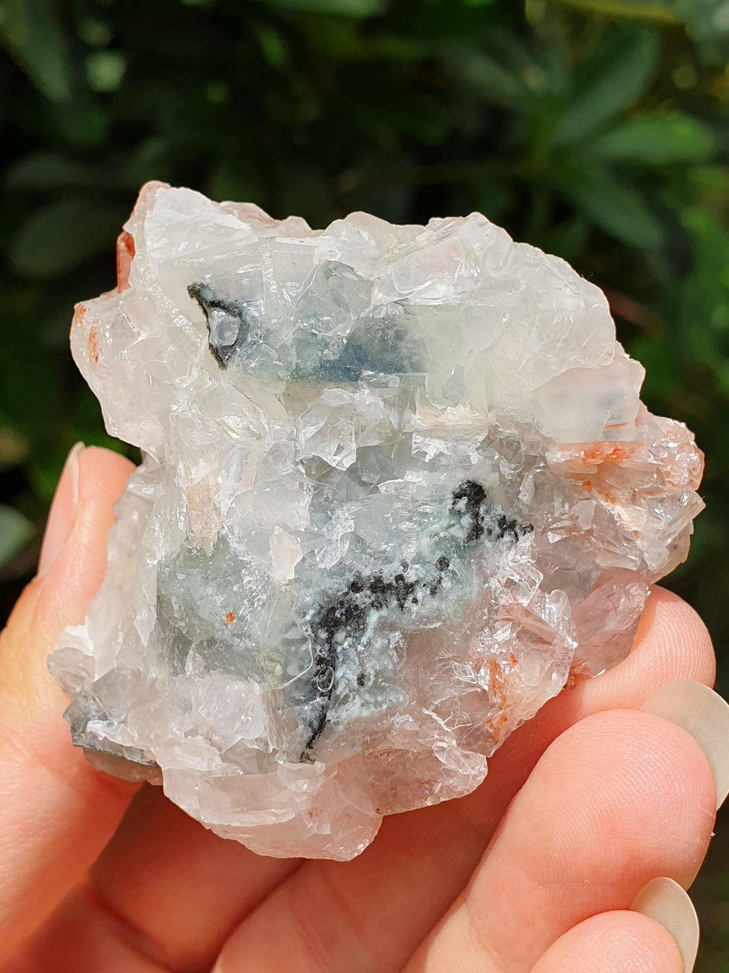 Apophyllite et stilbite sur Calcédoine A1