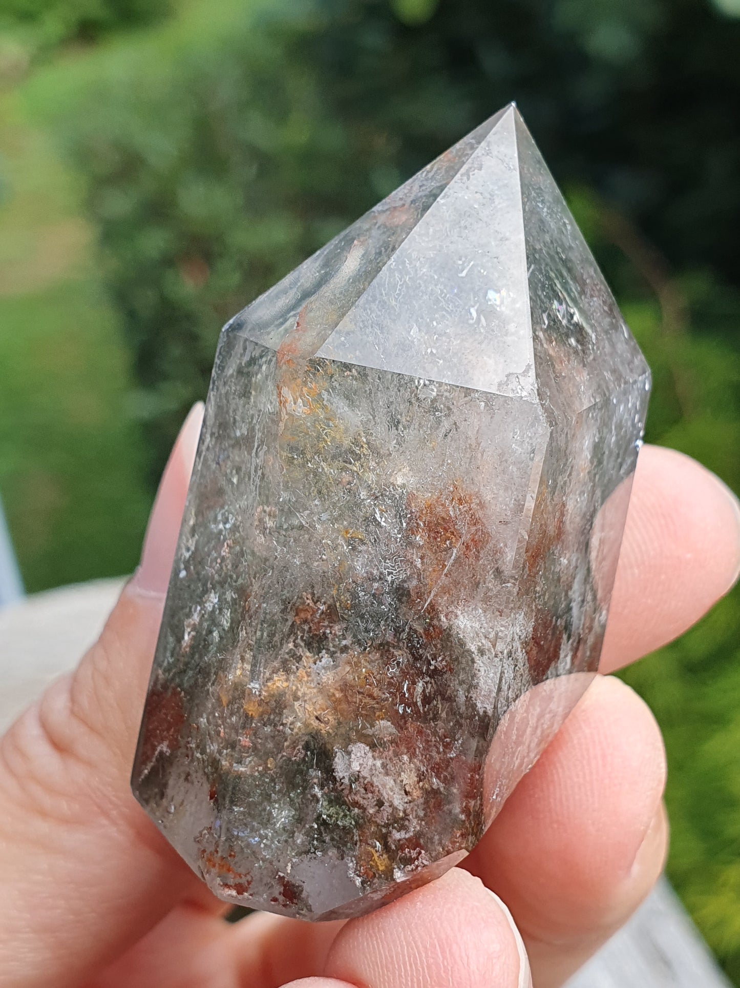 Pointe Quartz Chlorite D (Lodolite)