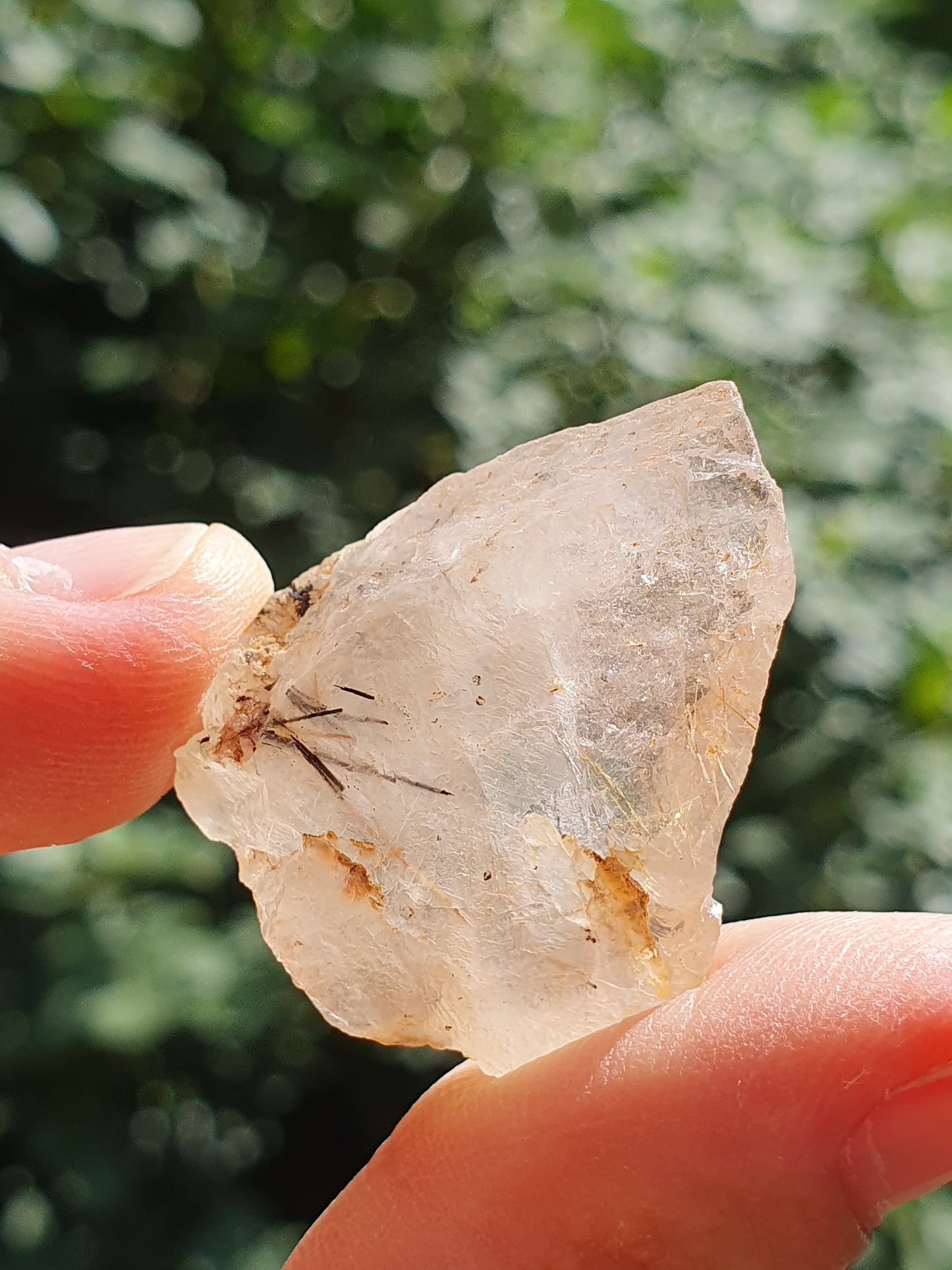 Quartz inclusions rutile et tourmaline noire (à choisir)