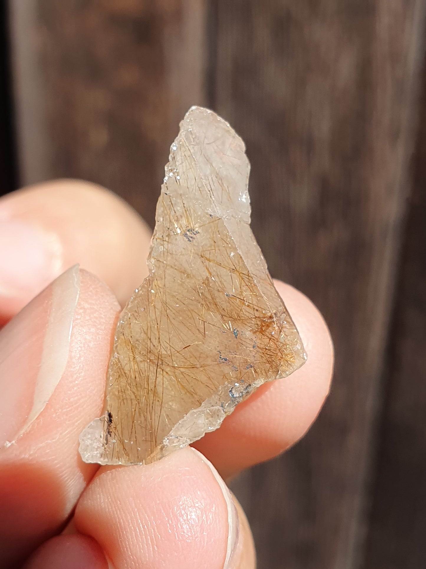 Quartz inclusions rutile et tourmaline noire (à choisir)