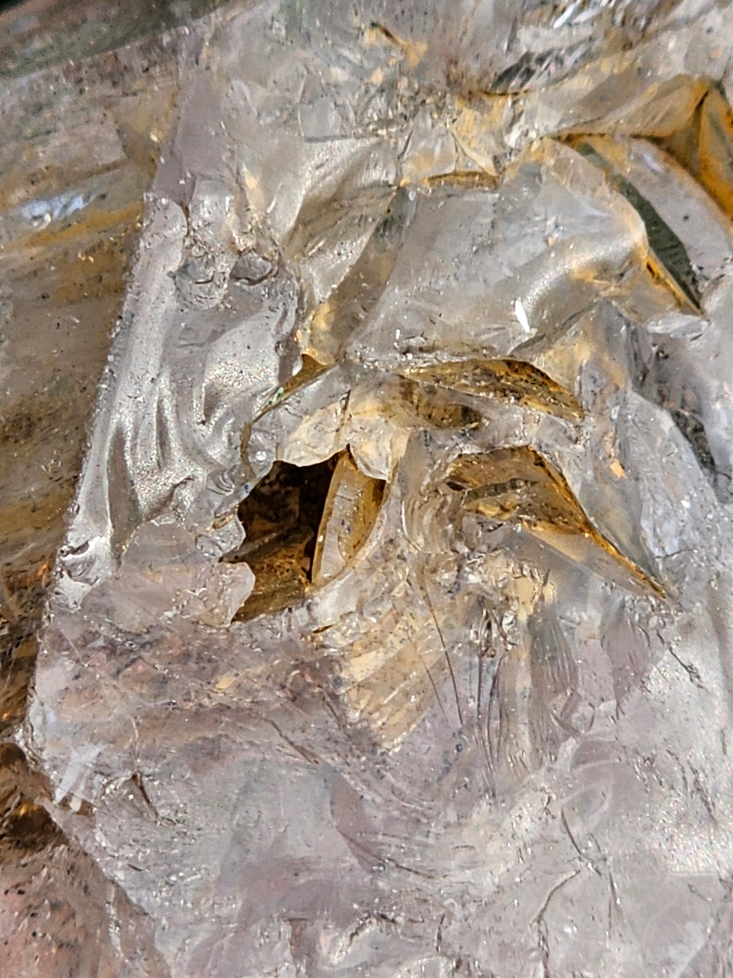 Quartz fenêtre à libelle (enhydro)