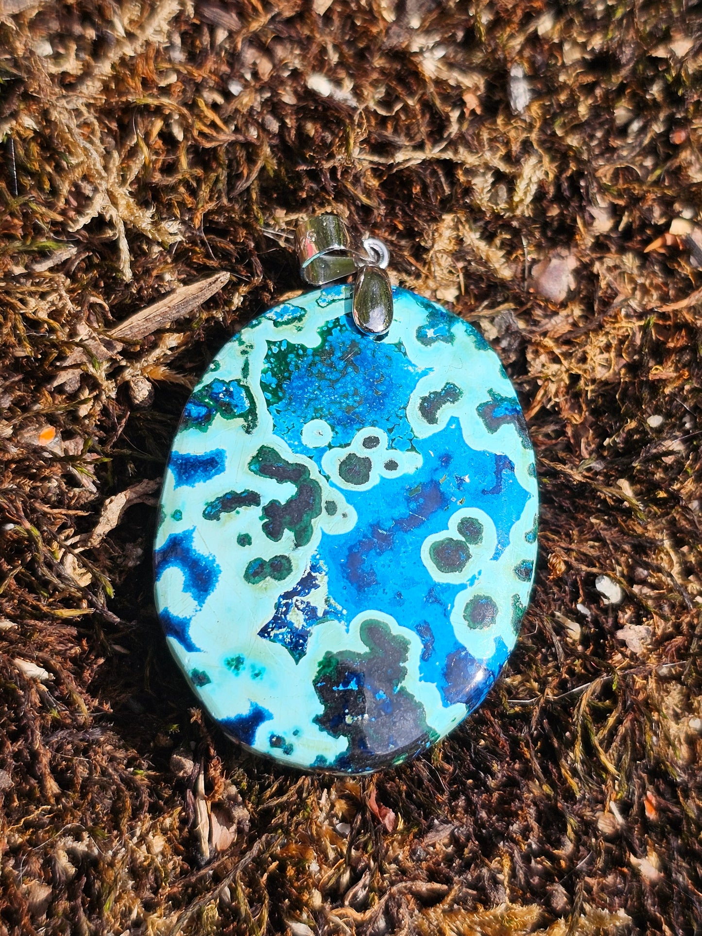 Pendentif Shattuckite Chrysocolle Malachite P4