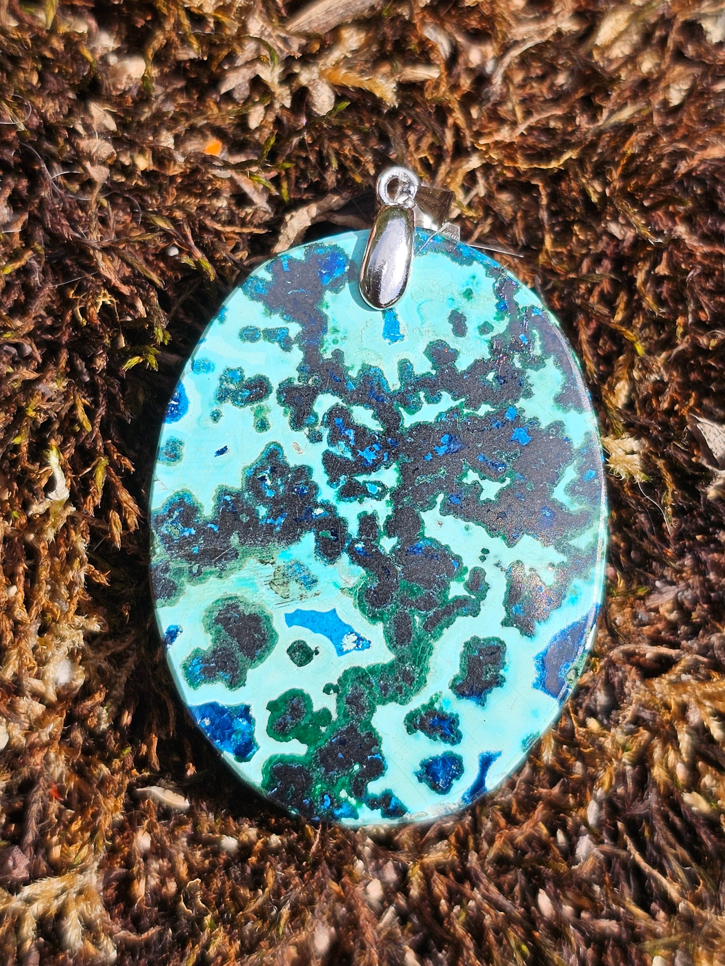 Pendentif Shattuckite Chrysocolle Malachite P4
