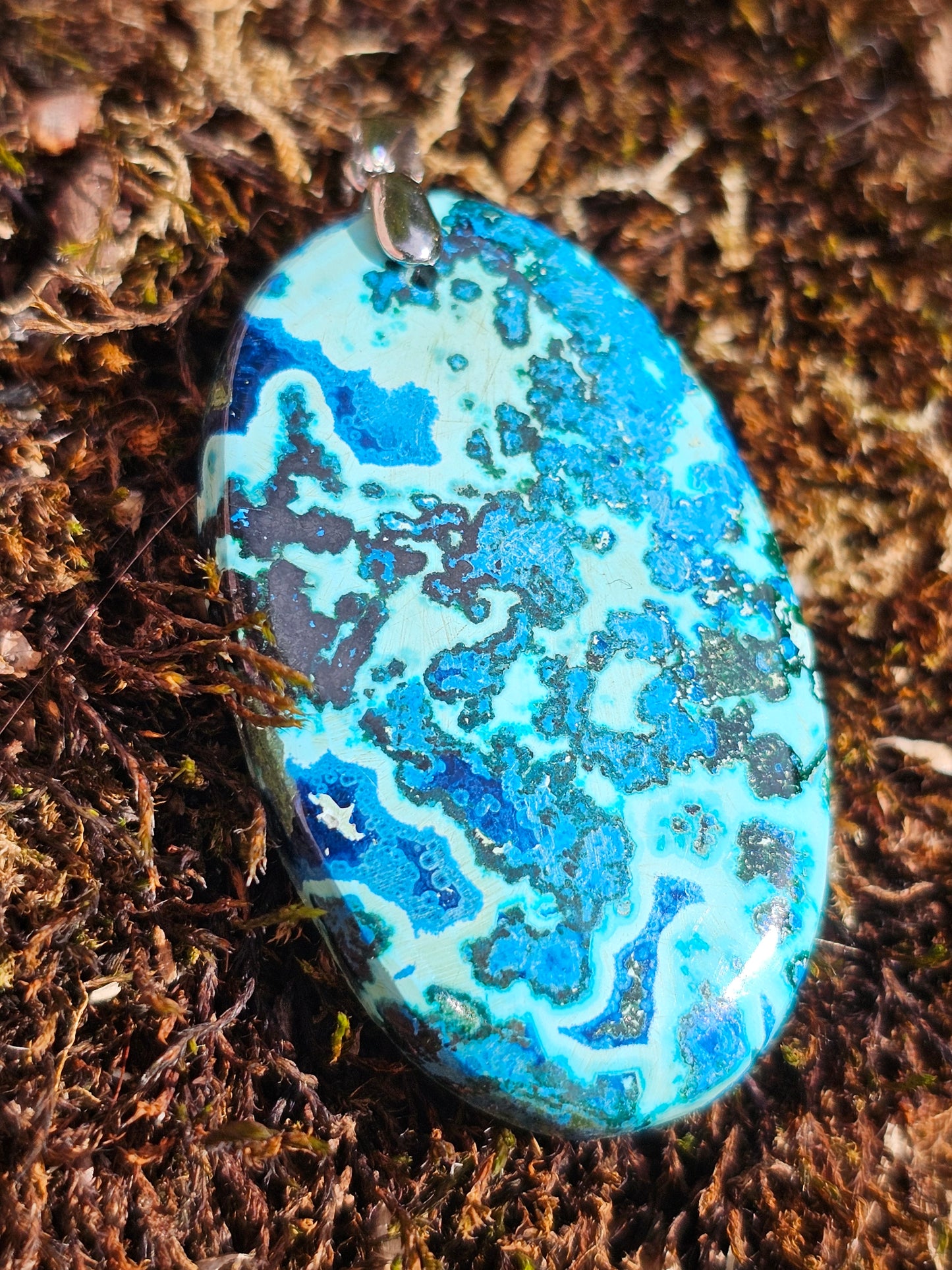 Pendentif Shattuckite Chrysocolle Malachite P5