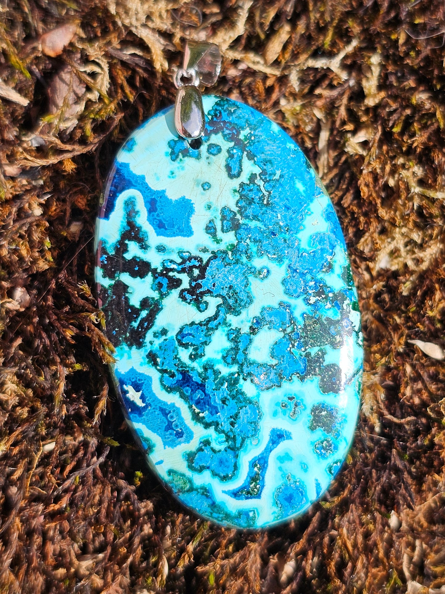 Pendentif Shattuckite Chrysocolle Malachite P5