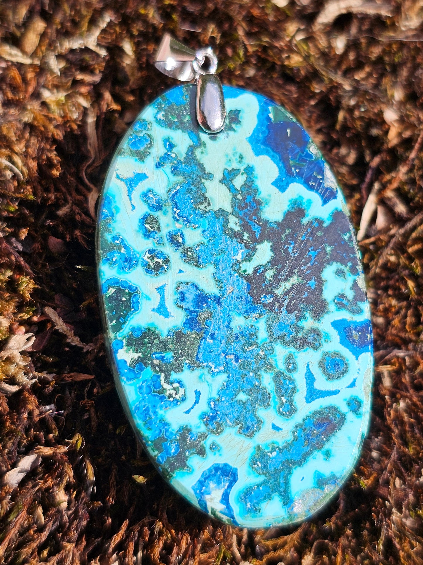 Pendentif Shattuckite Chrysocolle Malachite P5